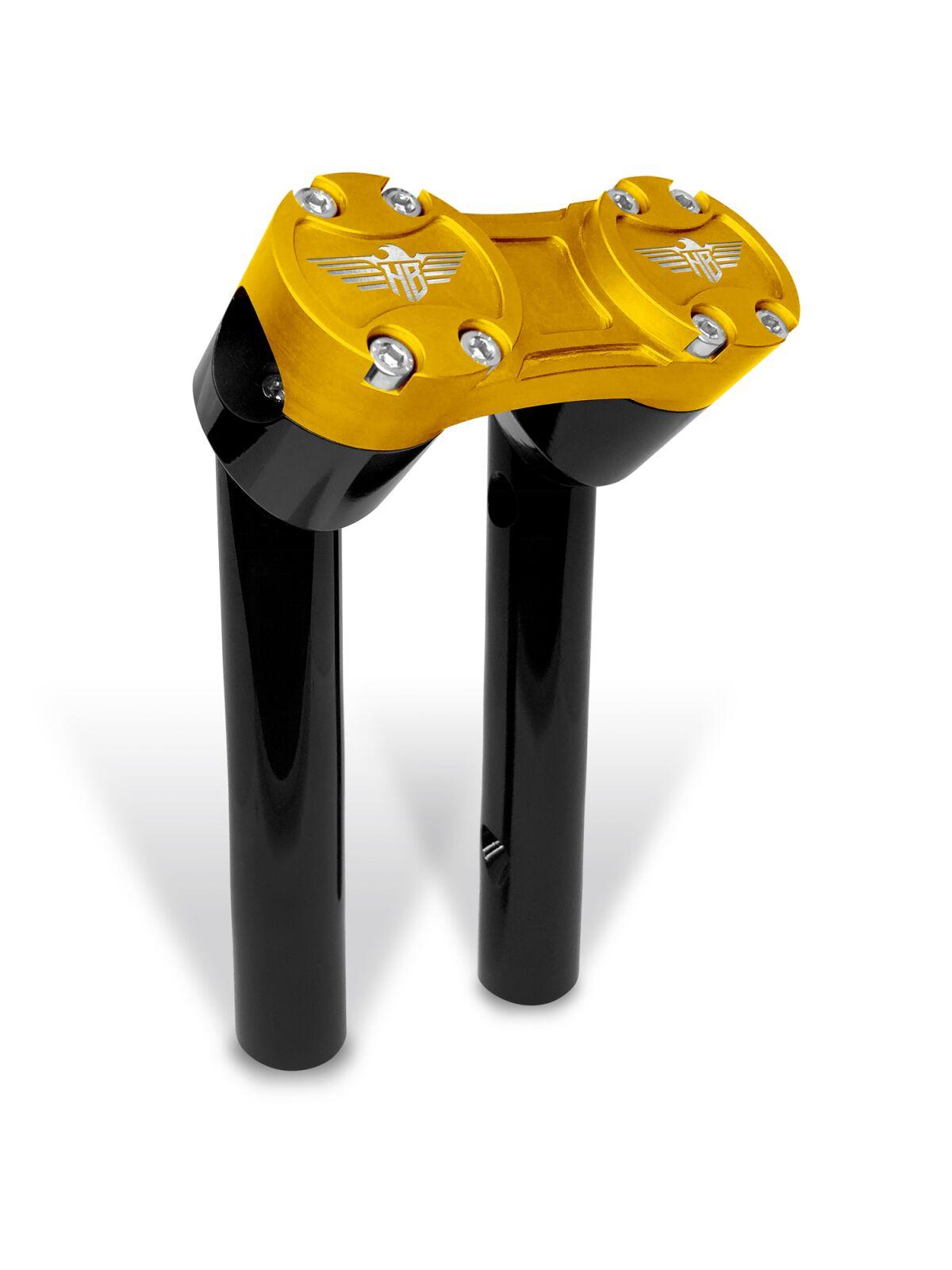 HB-RPB-6-BG - Heinz Bikes Clubstyle Pullback Riser For Harley Davidson FLD1690 2012-2013 15 cm (6") - Black/Gold