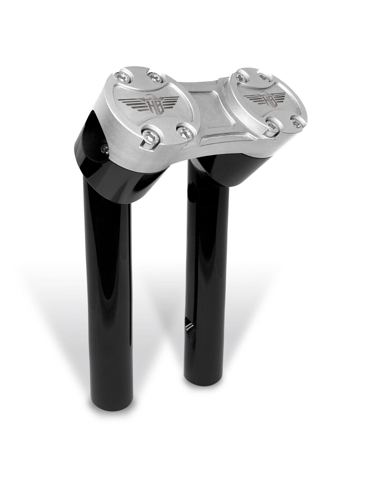 HB-RPB-6-BS - Heinz Bikes Clubstyle Pullback Riser For Harley Davidson FLD 1690 2012-2013 15 cm (6") - Black/Silver
