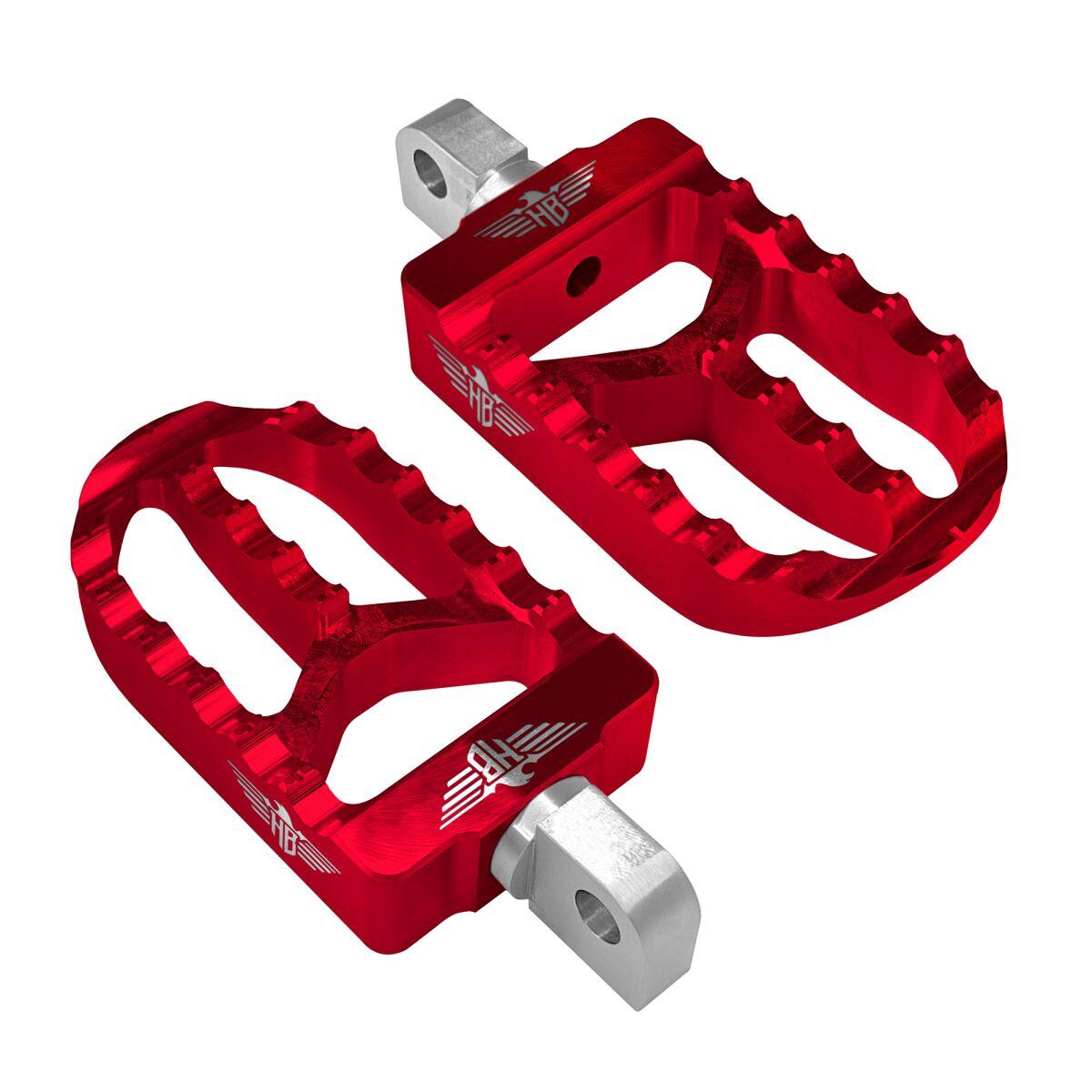 HB-FPV2-MM-R - Heinz Bikes Foot Pegs For Harley Davidson FLD 1690 2012-2013 Front or Rear - Red