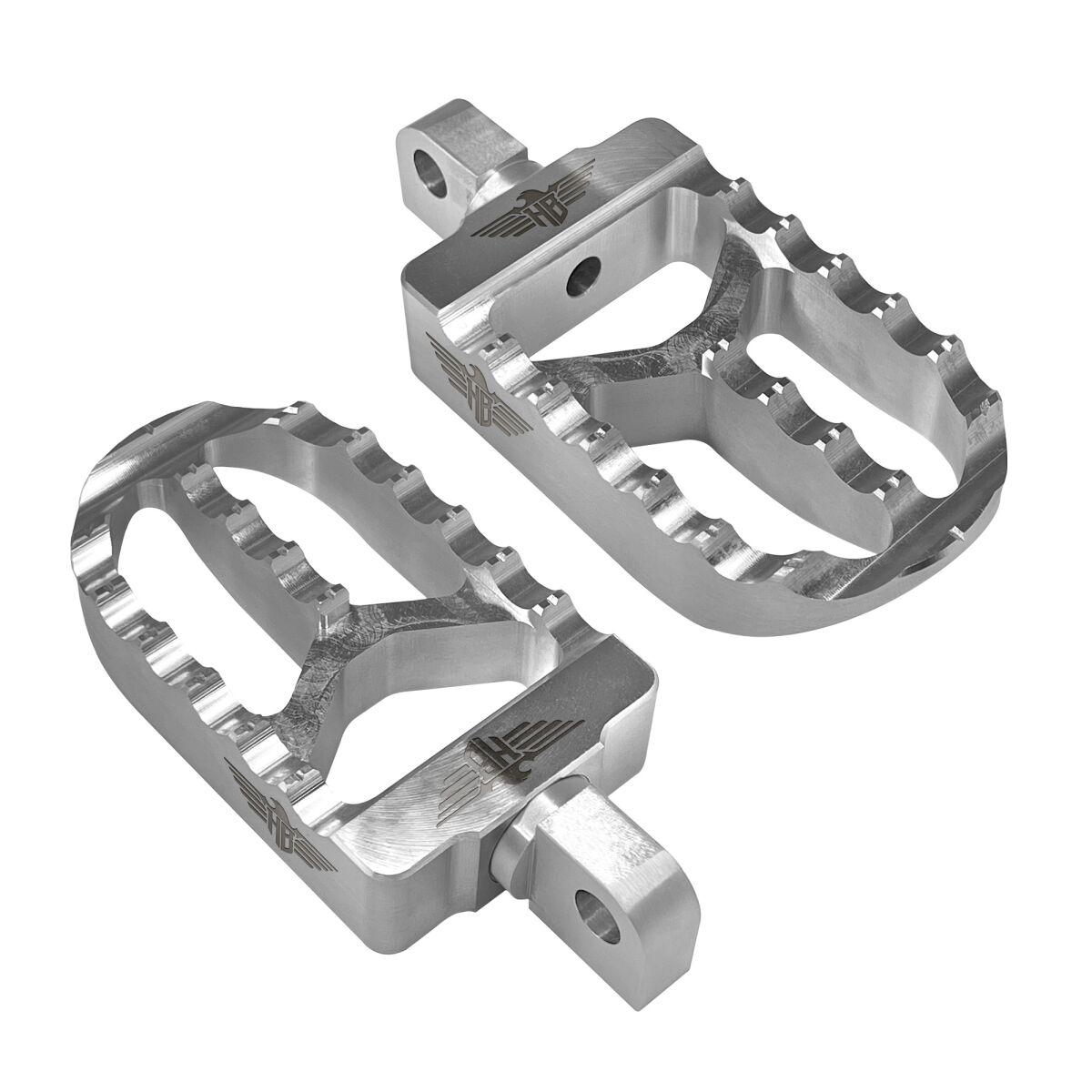 HB-FPV2-MM-S - Heinz Bikes Foot Pegs For Harley Davidson FLD 1690 2012-2013 Front or Rear - Silver