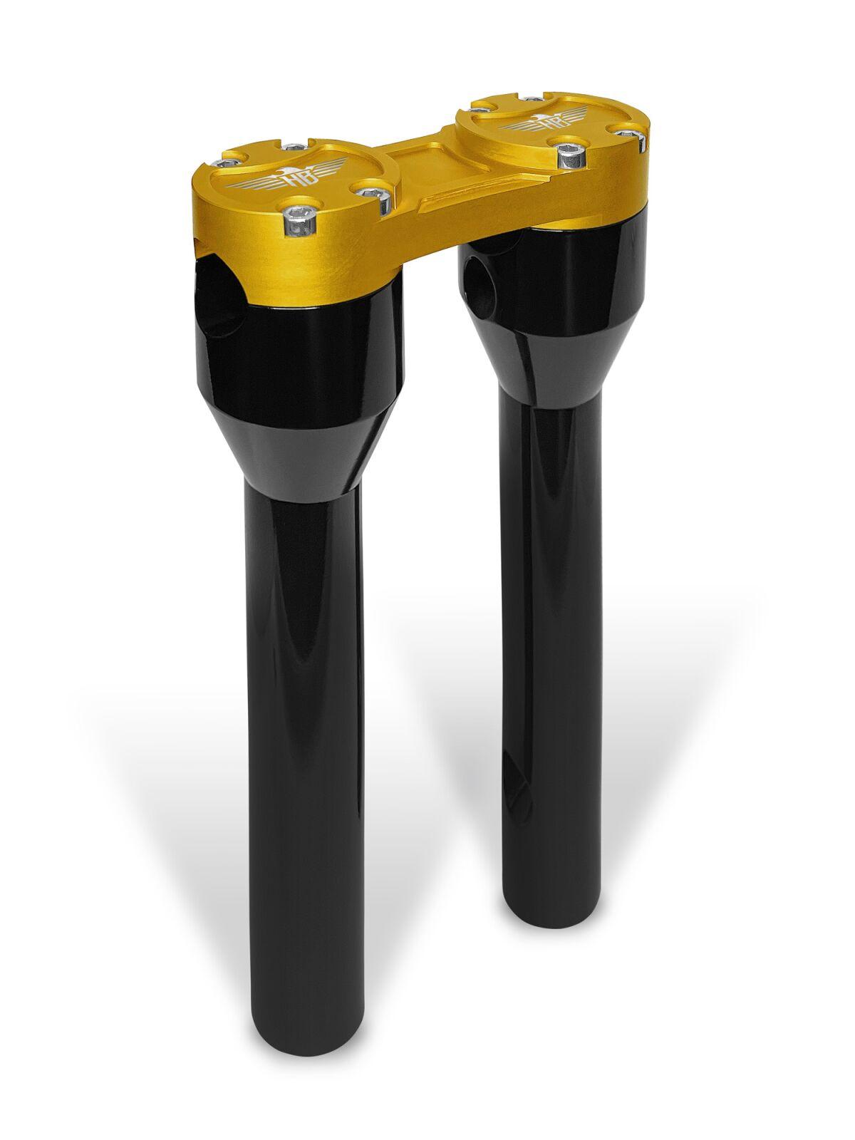 HB-RS-10-BG - Heinz Bikes Clubstyle Straight Riser For Harley Davidson FLD1690 2012-2013 25.5 cm (10") - Black/Gold