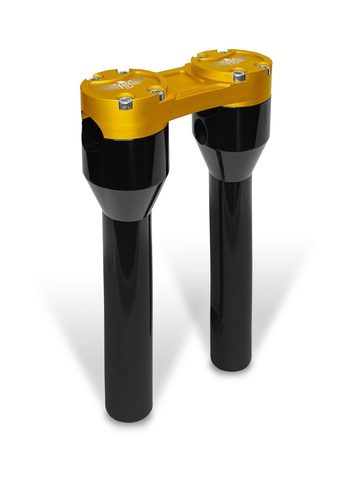 HB-RS1-8-BG - Heinz Bikes Clubstyle Pullback Riser For Harley Davidson FLD 1690 2012-2013 20.5 cm (8") - Black/Gold