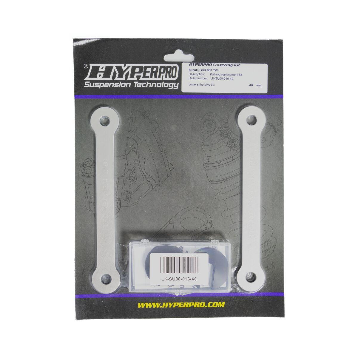 LK-SU06-016-40 - Hyperpro Lowering Kit For Suzuki GSR 600 -40mm 2006 Rear