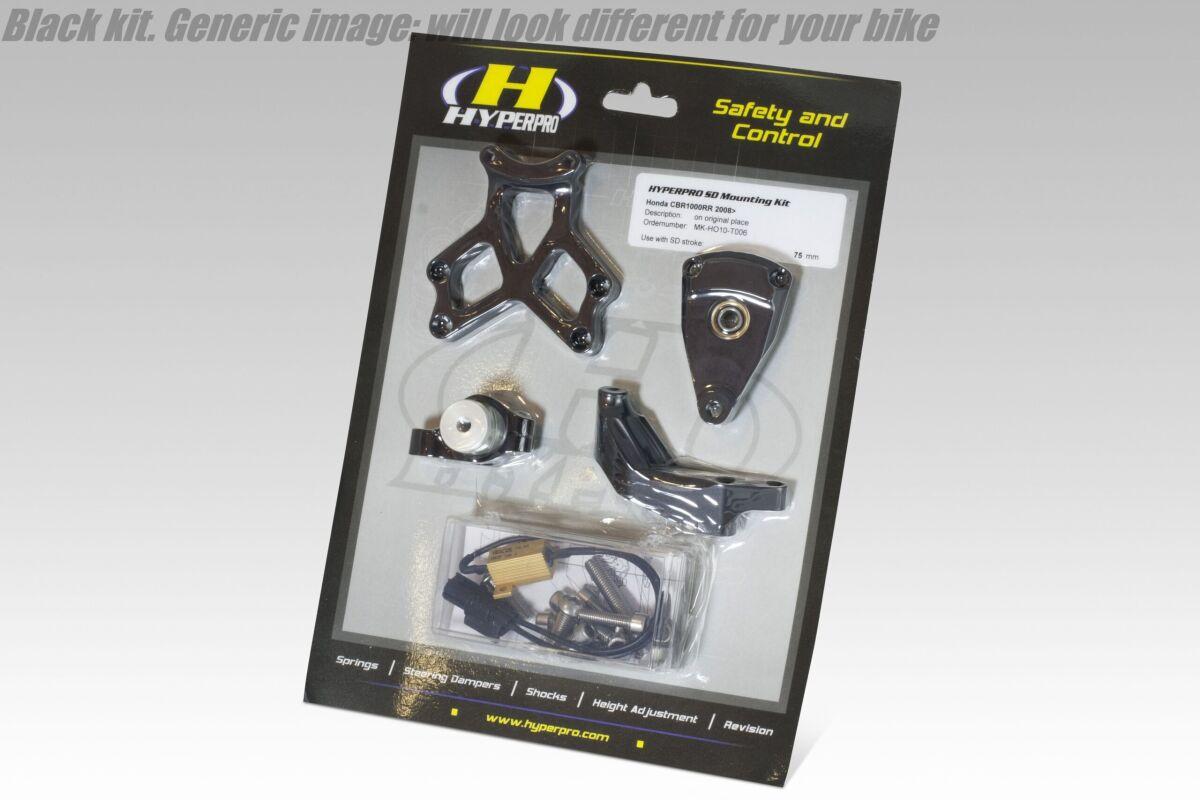MK-DU12-O001-B - Hyperpro Steering Damper Mounting Kit For Ducati Panigale 1199 2012-2013 - Black