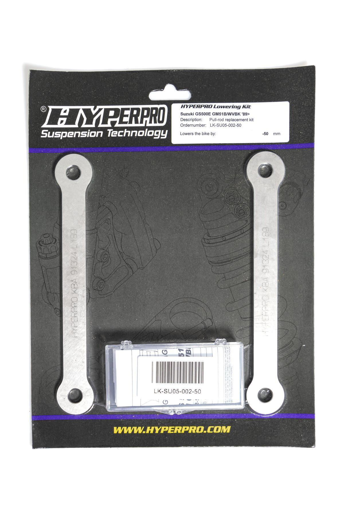 LK-SU05-002-50 - Hyperpro Lowering Kit For Suzuki GS 500 E -50mm 1989-2006 Rear