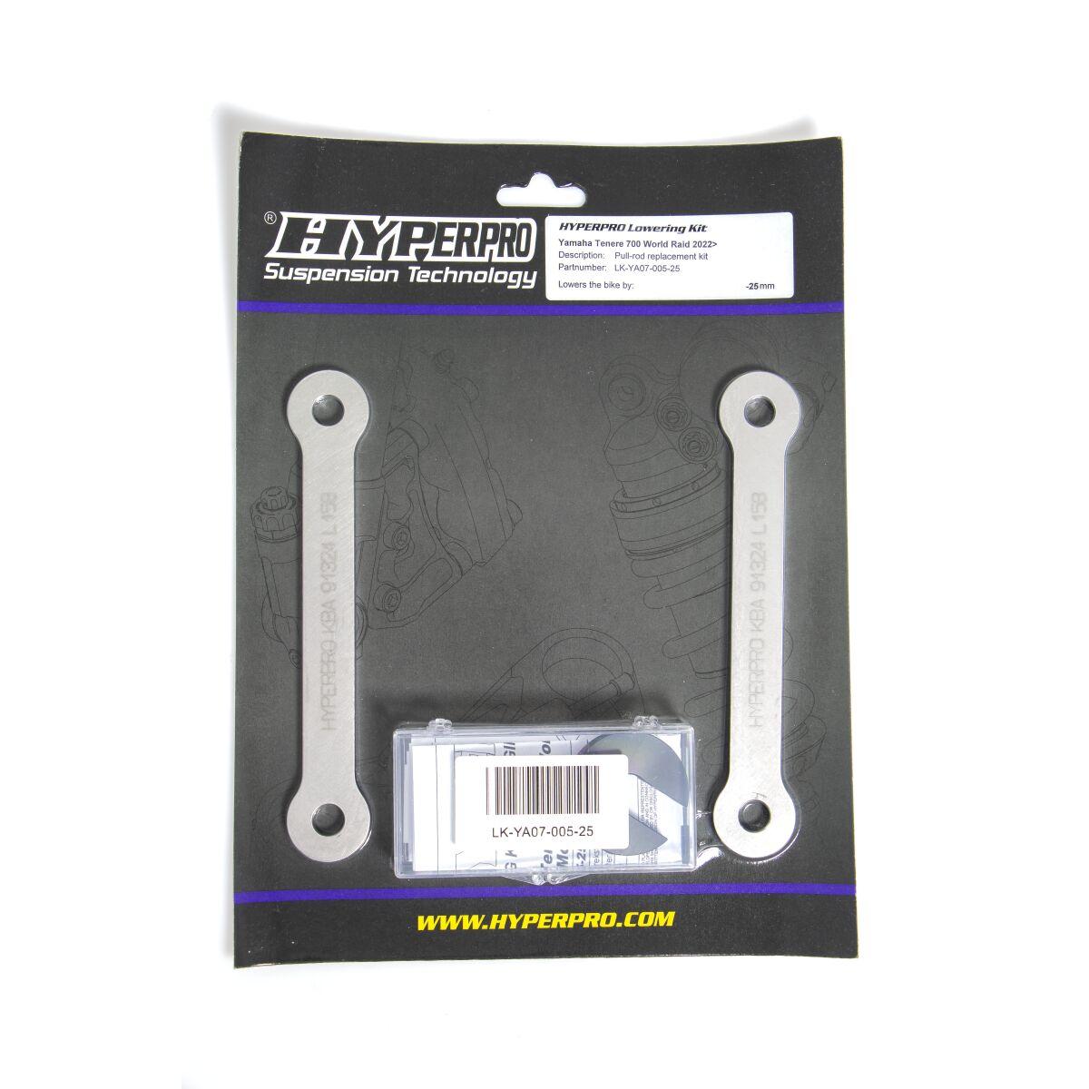 LK-YA07-005-25 - Hyperpro 25mm Lowering Link For Yamaha XTZ 690 2022-2024 - Raw