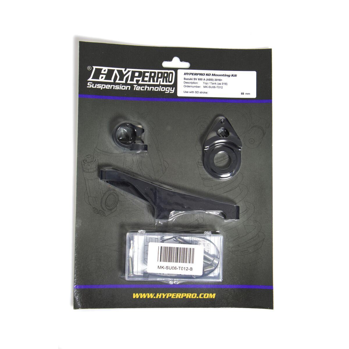 MK-SU06-T012-B - Hyperpro Steering Damper Mounting Kit For Suzuki SV 650 2016-2024 - Black