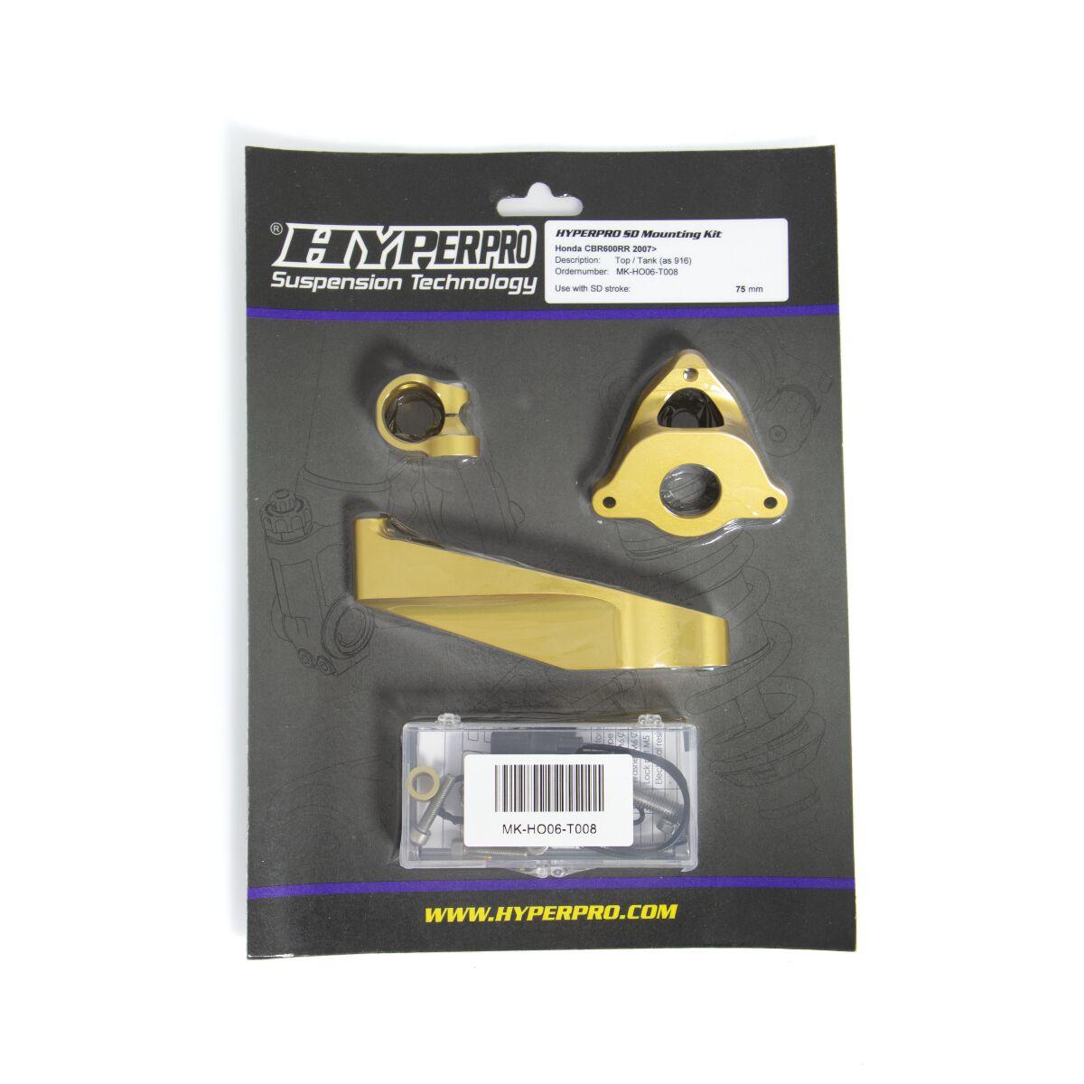 MK-HO10-T008 - Hyperpro Steering Damper Mounting Kit For Honda CB1000R 2008-2017 - Gold