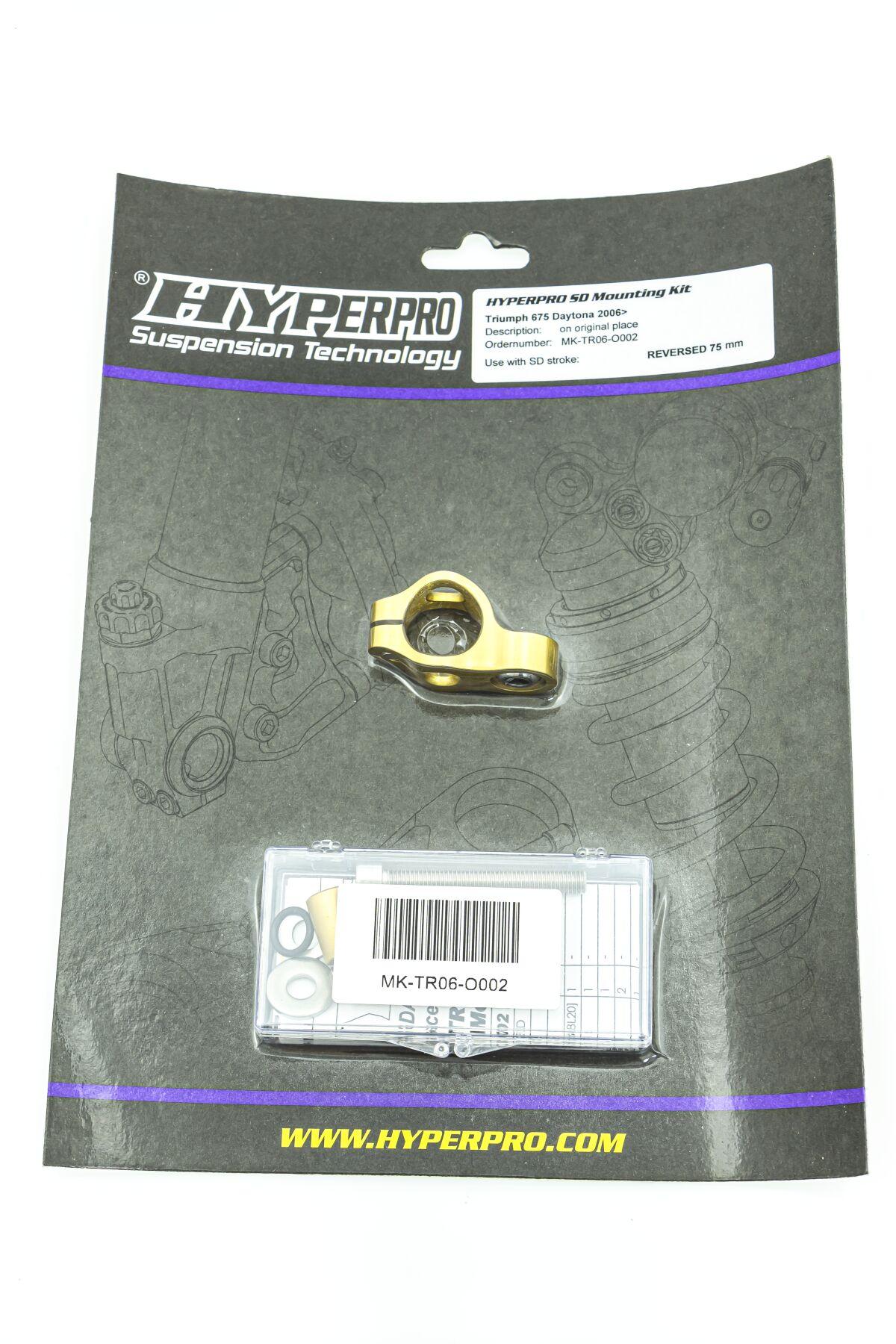 MK-TR06-O002 - Hyperpro Steering Damper Mounting Kit For Triumph Daytona 675 2006-2012 - Gold
