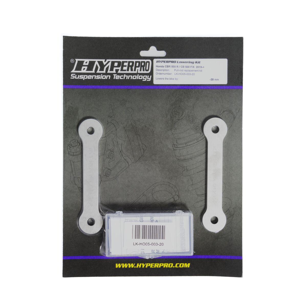 LK-HO05-003-20 - Hyperpro Lowering Kit For Honda CB500 F 2019-2020 -20mm Rear - Silver