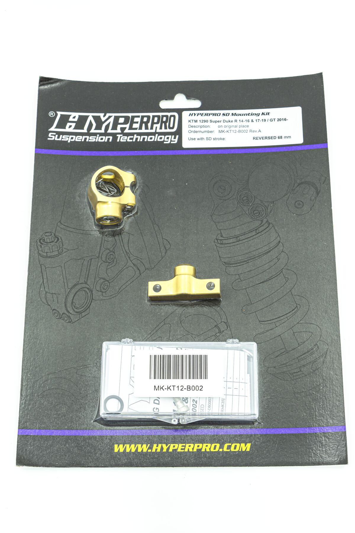 MK-KT12-B002 - Hyperpro Steering Damper Mounting Kit For KTM Super Duke 1290 GT 2016-2020 - Gold
