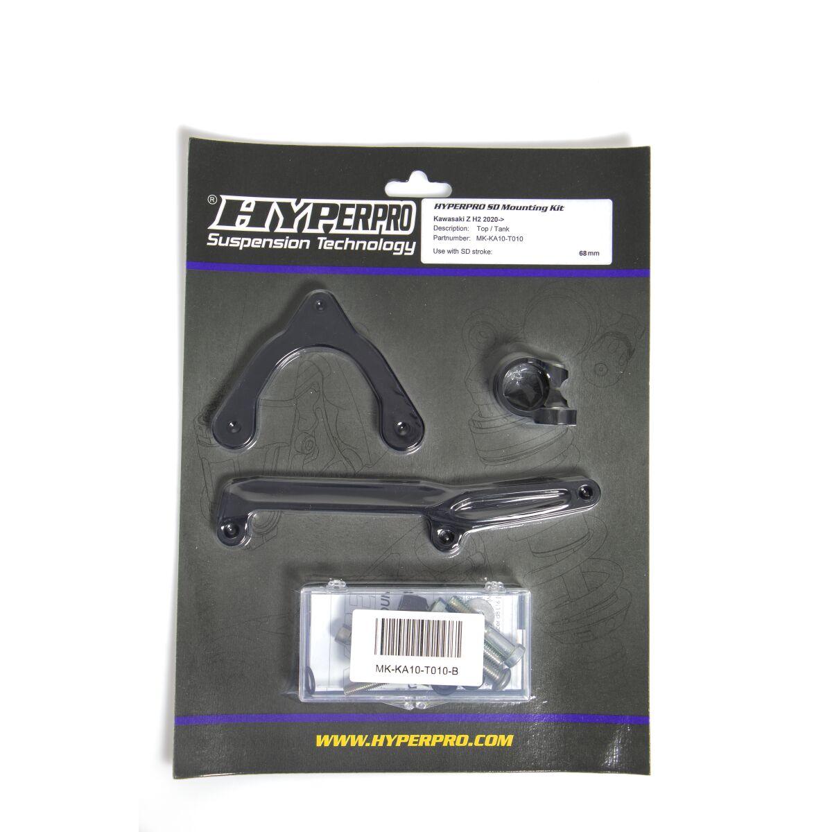 MK-KA10-T010-B - Hyperpro Steering Damper Mounting Kit For Kawasaki Z H2 1000 2020-2021 - Black