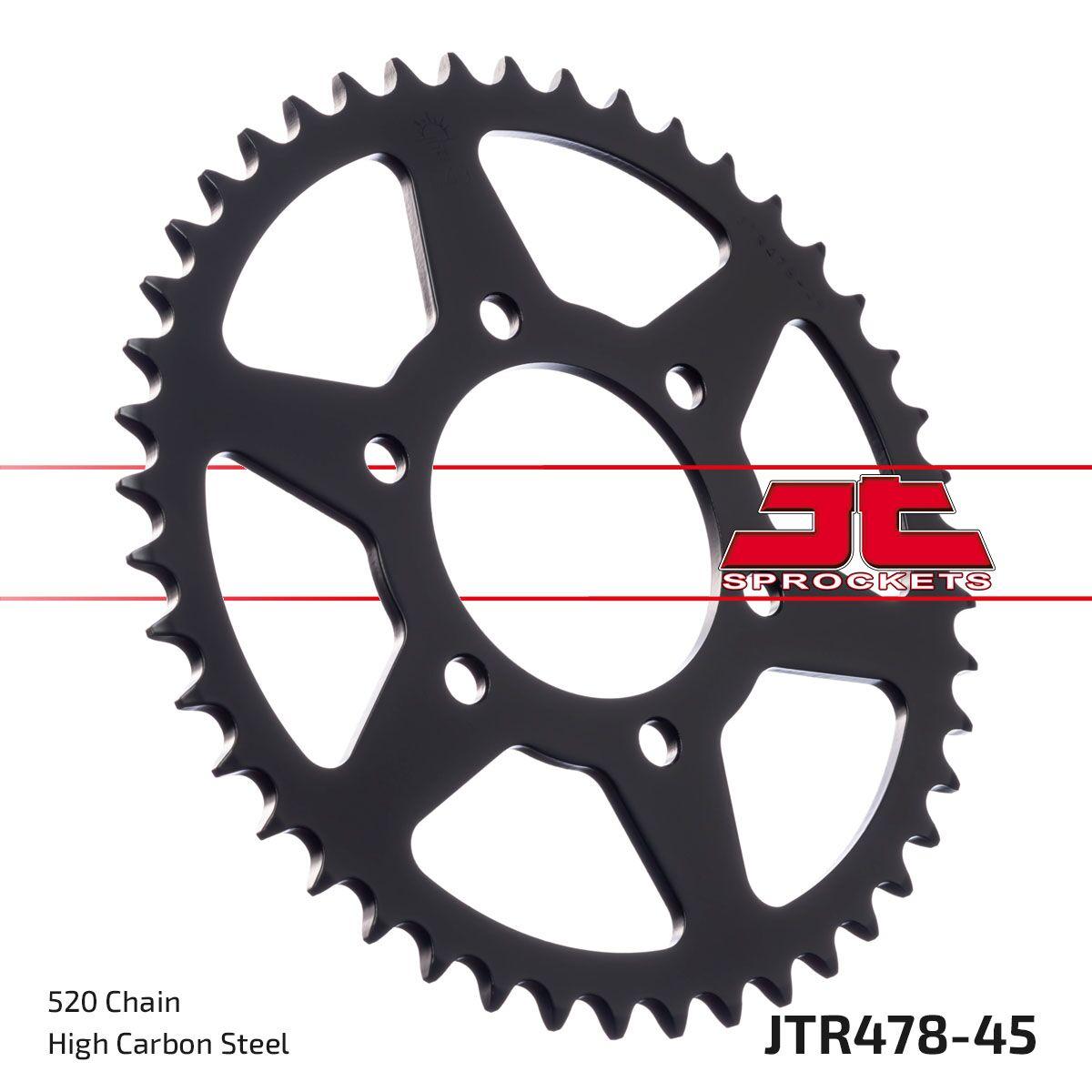 JTR478.45ZBK - JT Sprocket For Kawasaki Eliminator 500 2024-2025 Rear Black 45T