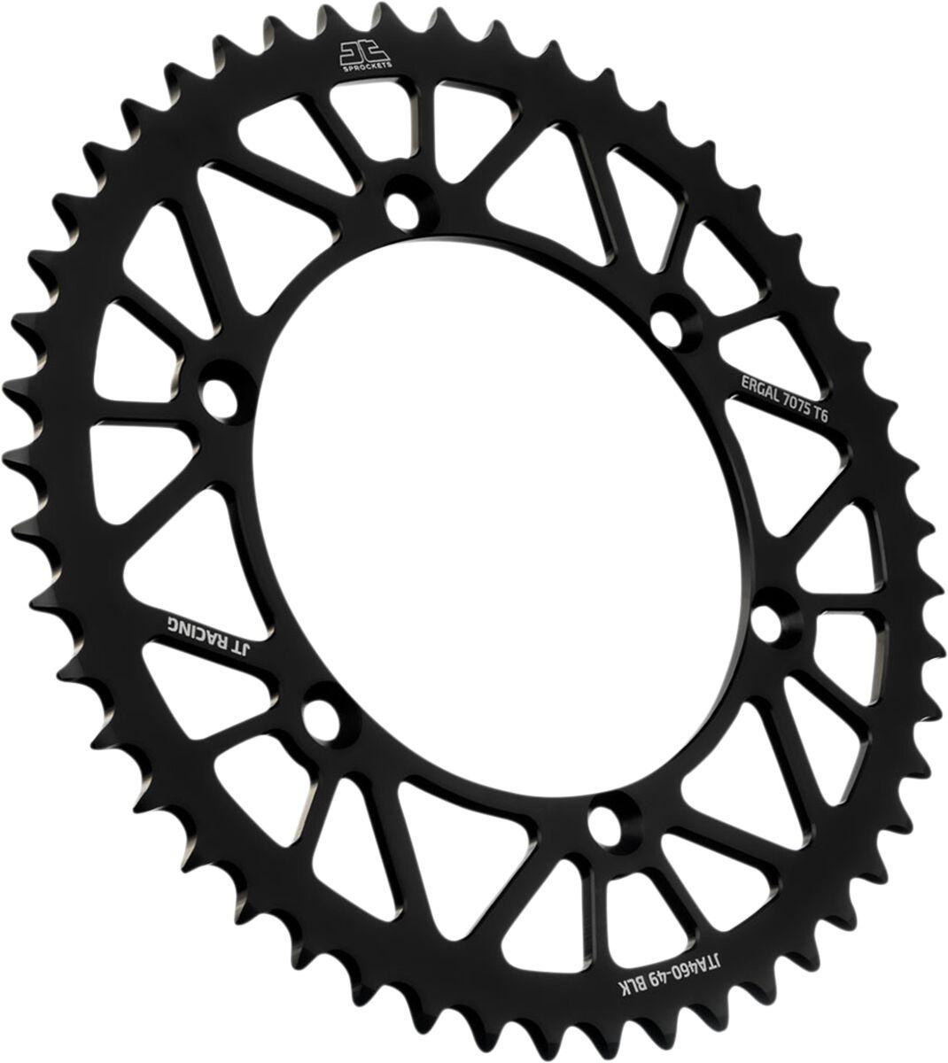 JTA460.49BLK - JT Aluminium Sprocket For Kawasaki KDX175 1980-1982 Rear 49T - Black