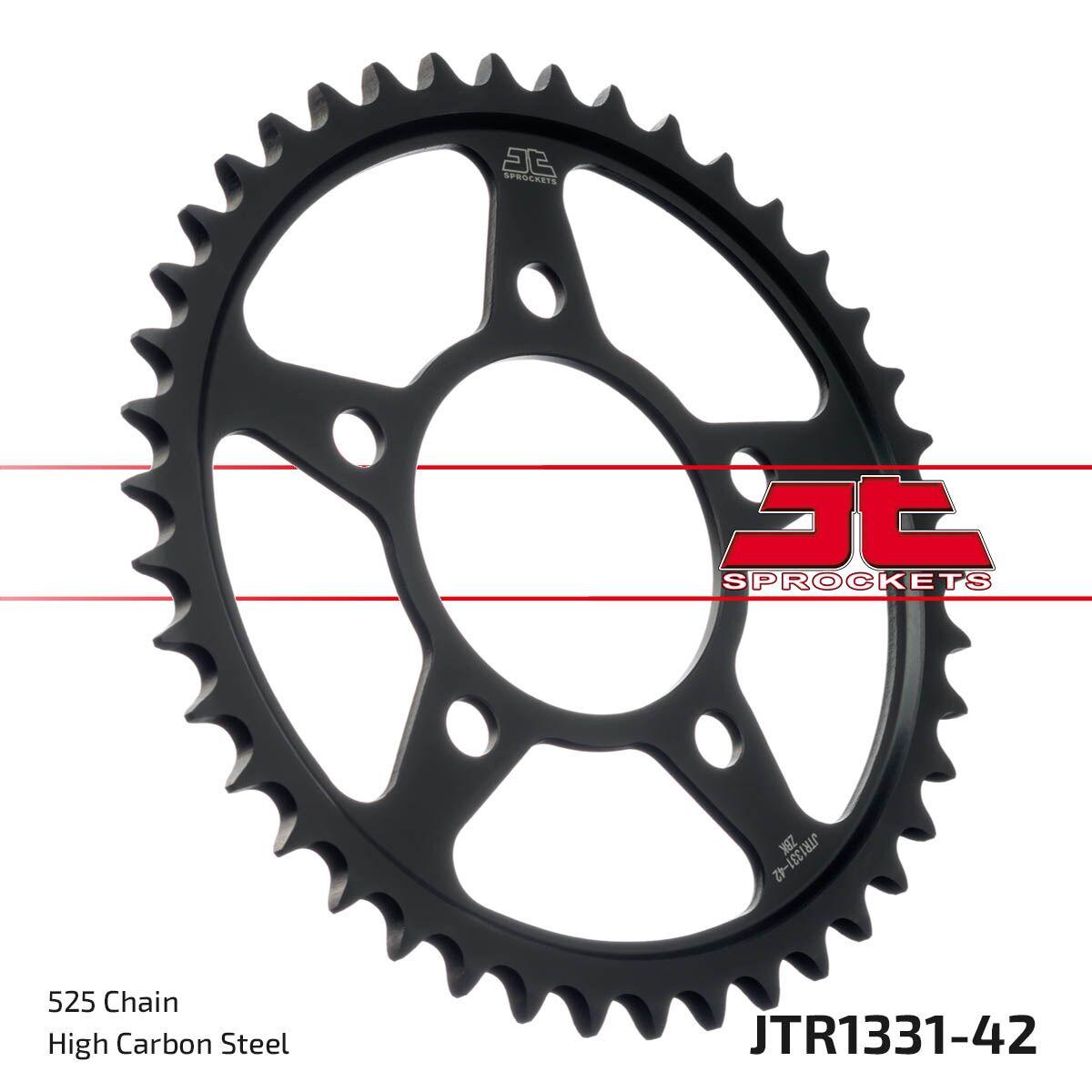 JTR1331.42ZBK - JT Induction Hardened Sprocket For Honda CRF1100L ABS Rear 42T 2020-2026 - Black/Zinc