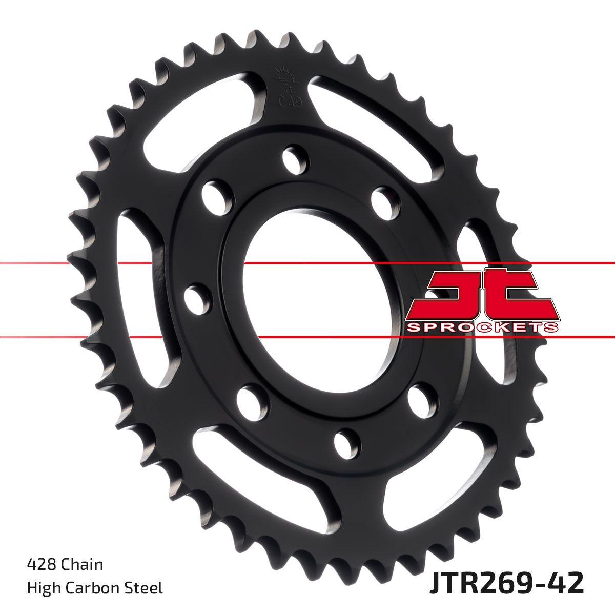 JTR269.42 - JT Sprocket For Daelim Altino 100 1995-2003 Rear Black 42T