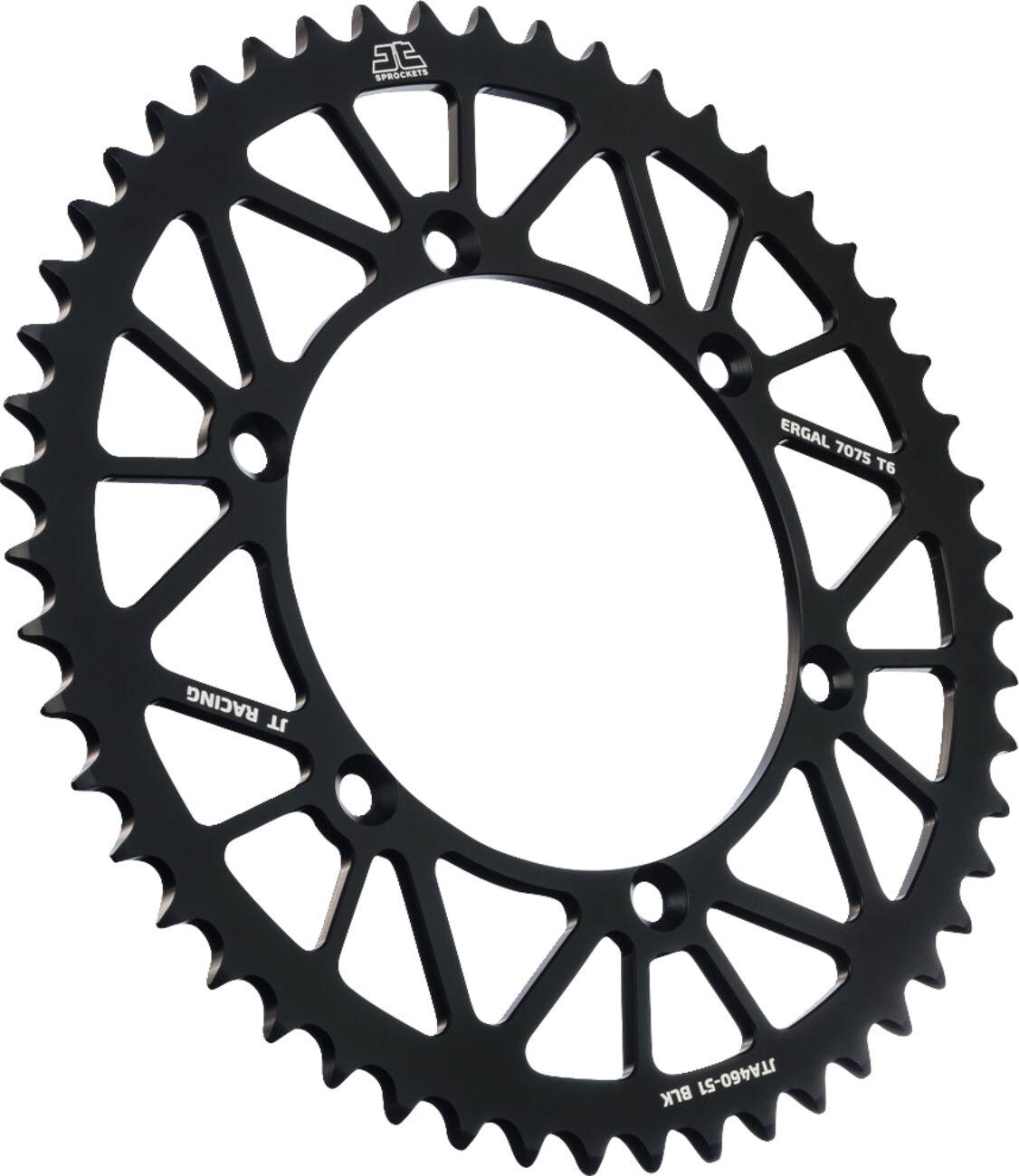JTA460.51BLK - JT Aluminium Sprocket For Kawasaki KDX175 1980-1982 Rear 51T - Black