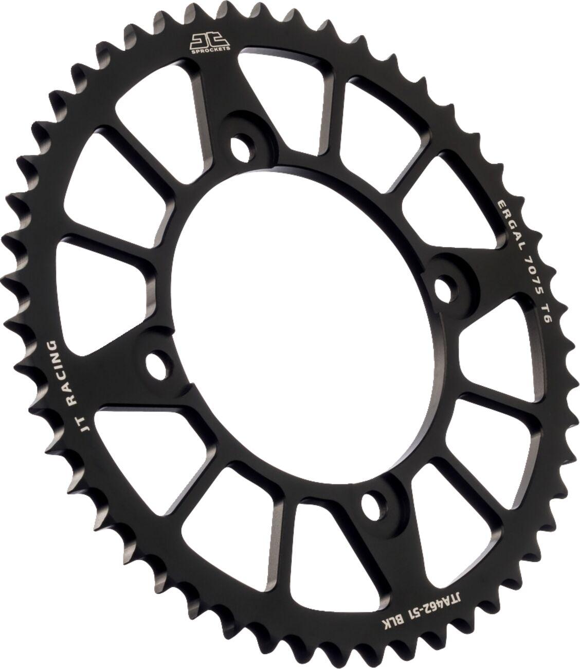 JTA462.51BLK - JT Aluminium Sprocket For Kawasaki KLX140 2008-2020 Rear 51T - Black