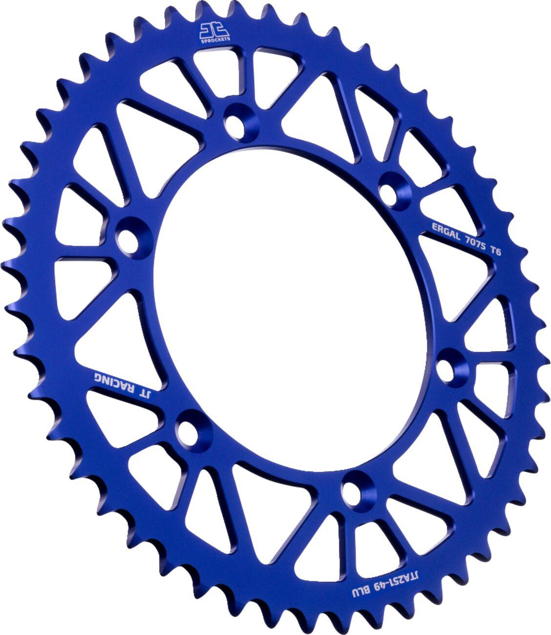 JTA251.49BLU - JT Aluminium Sprocket For Yamaha TTR230 2005-2026 Rear 49T - Blue