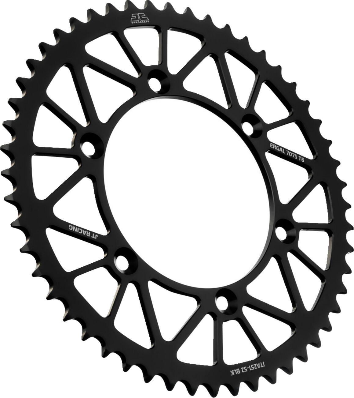 JTA251.52BLK - JT Aluminium Sprocket For Yamaha TTR230 2005-2026 Rear 52T - Black