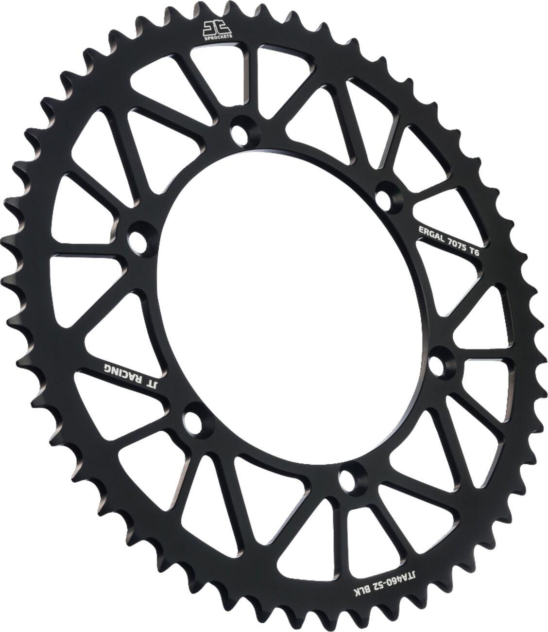 JTA460.52BLK - JT Aluminium Sprocket For Kawasaki KDX175 1980-1982 Rear 52T - Black