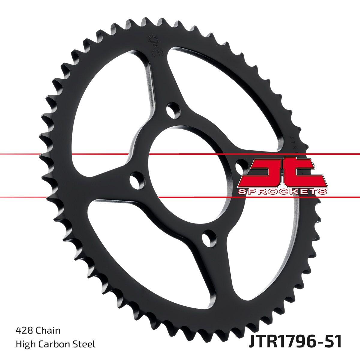 JTR1796.51 - JT Sprocket For Suzuki RV 125 2003-2016 Rear Black 51T