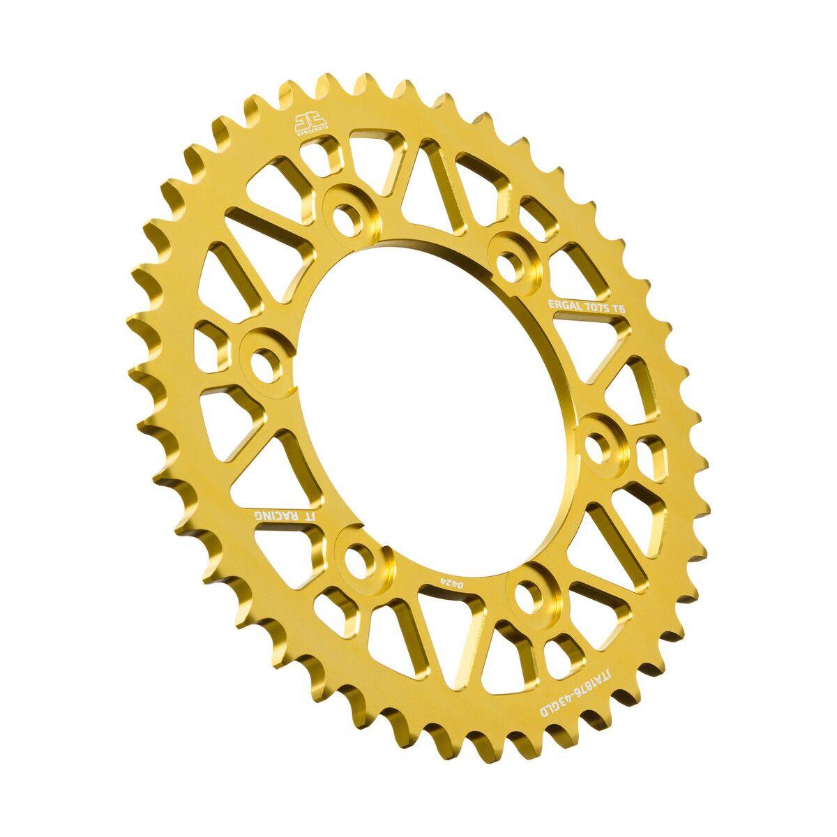 JTA1876.43GLD - JT Aluminium Sprocket For Yamaha FJ-09 850 ABS 2015-2019 Rear 43T - Gold