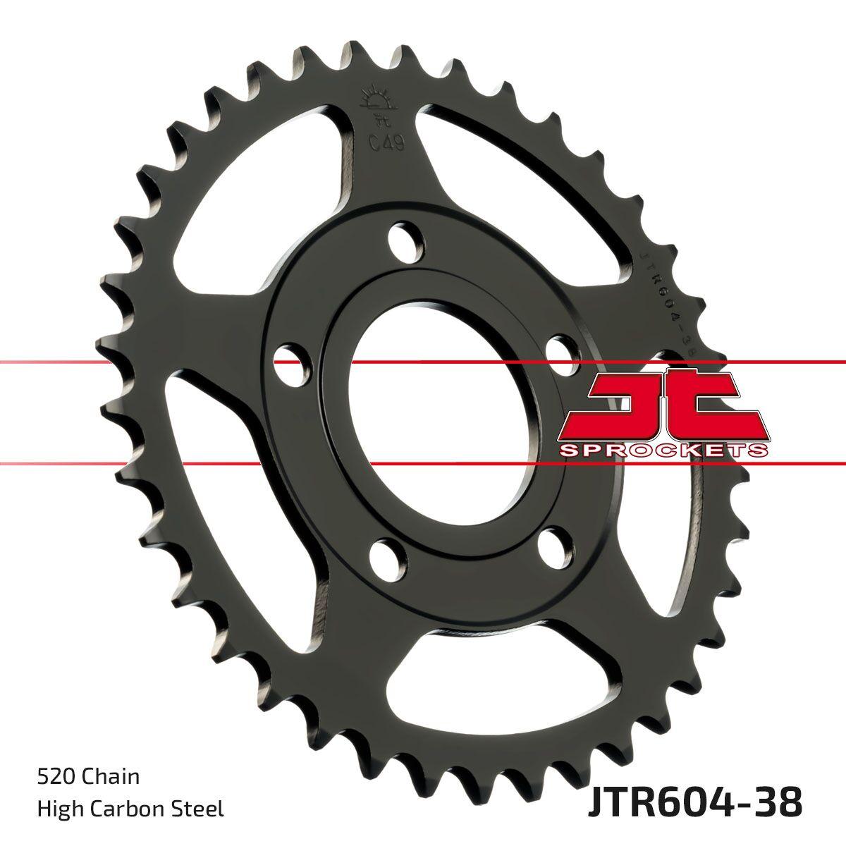 JTR604.38 - JT Sprocket For Honda CRM125 R 1990-1999 Rear Black 38T