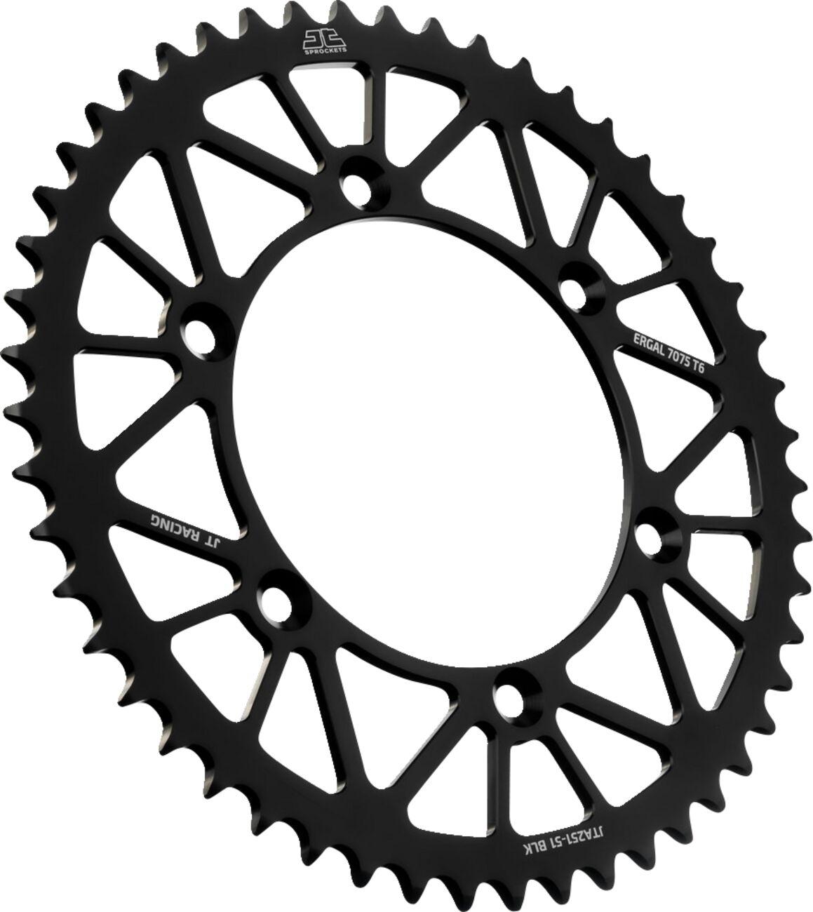 JTA251.51BLK - JT Aluminium Sprocket For Yamaha TTR230 2005-2026 Rear 51T - Black
