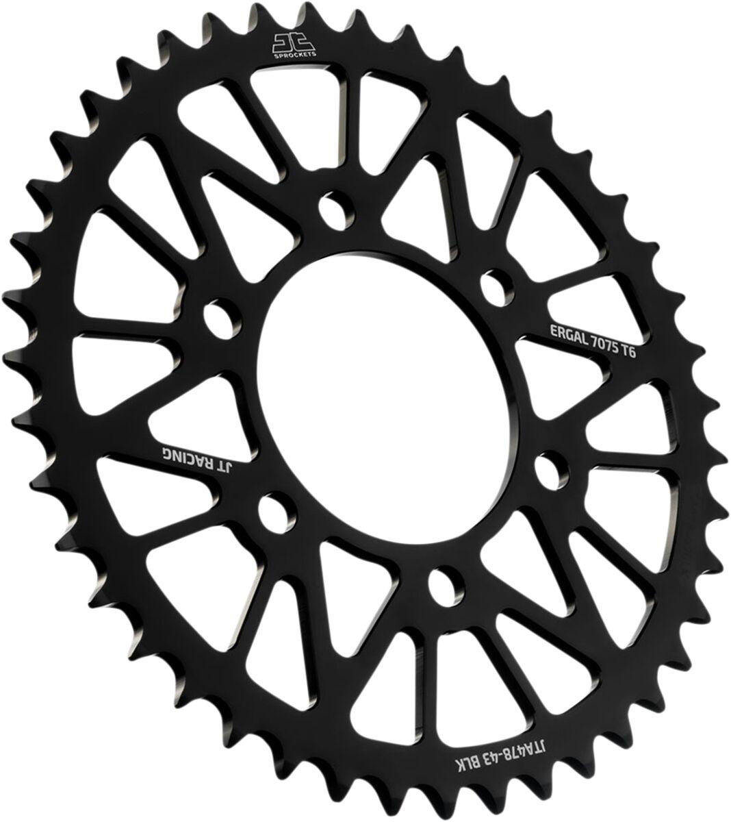 JTA478.43BLK - JT RaceLite Aluminium Sprocket For Kawasaki Ninja 7 2024-2025 Rear Black 43T