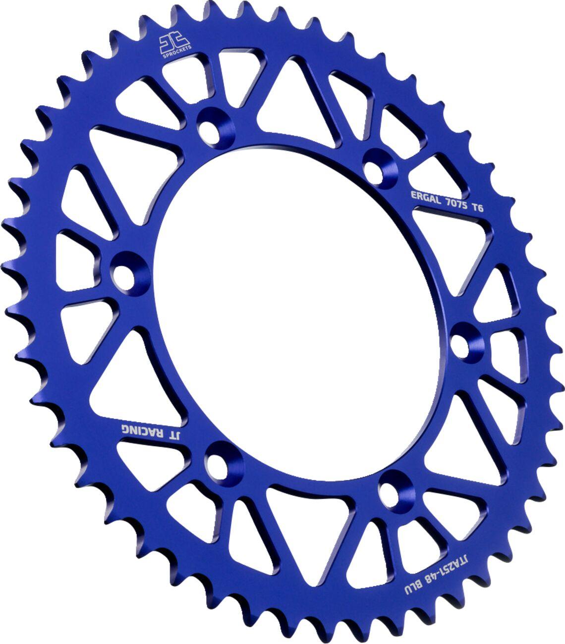 JTA251.48BLU - JT Aluminium Sprocket For Yamaha TTR230 2005-2026 Rear 48T - Blue