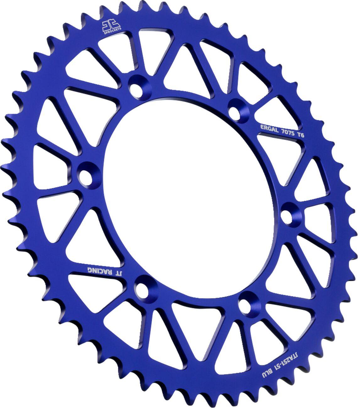 JTA251.51BLU - JT Aluminium Sprocket For Yamaha TTR230 2005-2026 Rear 51T - Blue