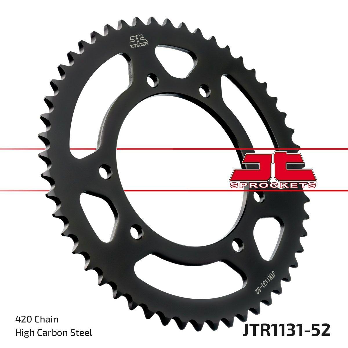 JTR1131.52 - JT Sprocket For Yamaha DT 50 R 2004-2006 Rear Black 52T
