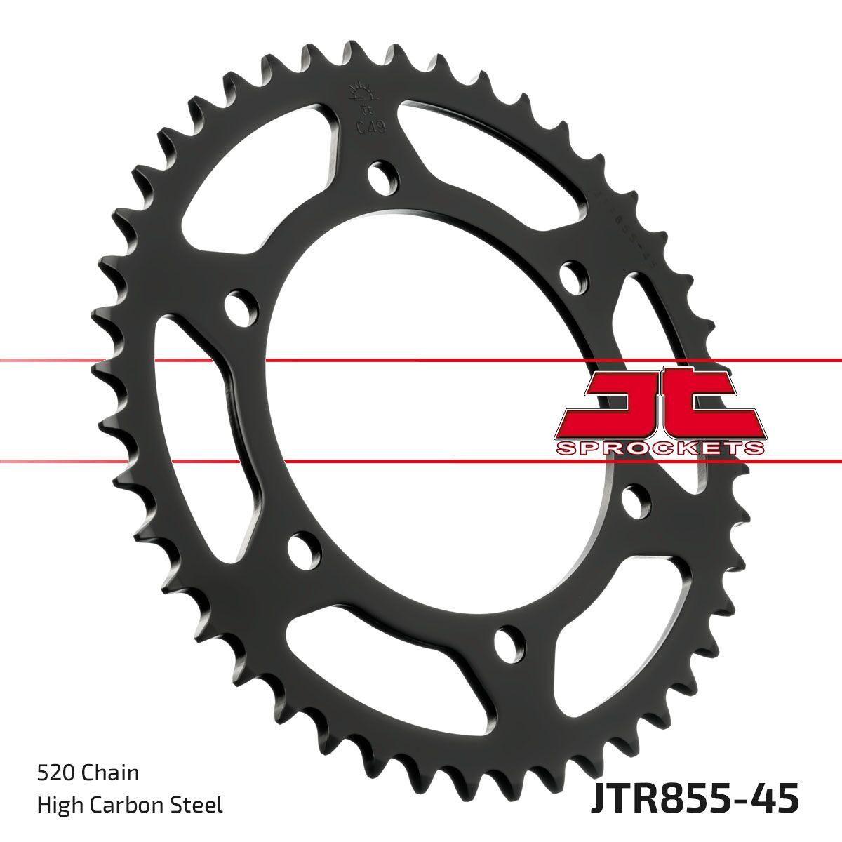 Jt Black Jtr855.45zbk - Sprocket For Yamaha Dt 250 Mx 1980-1982 Rear 45T