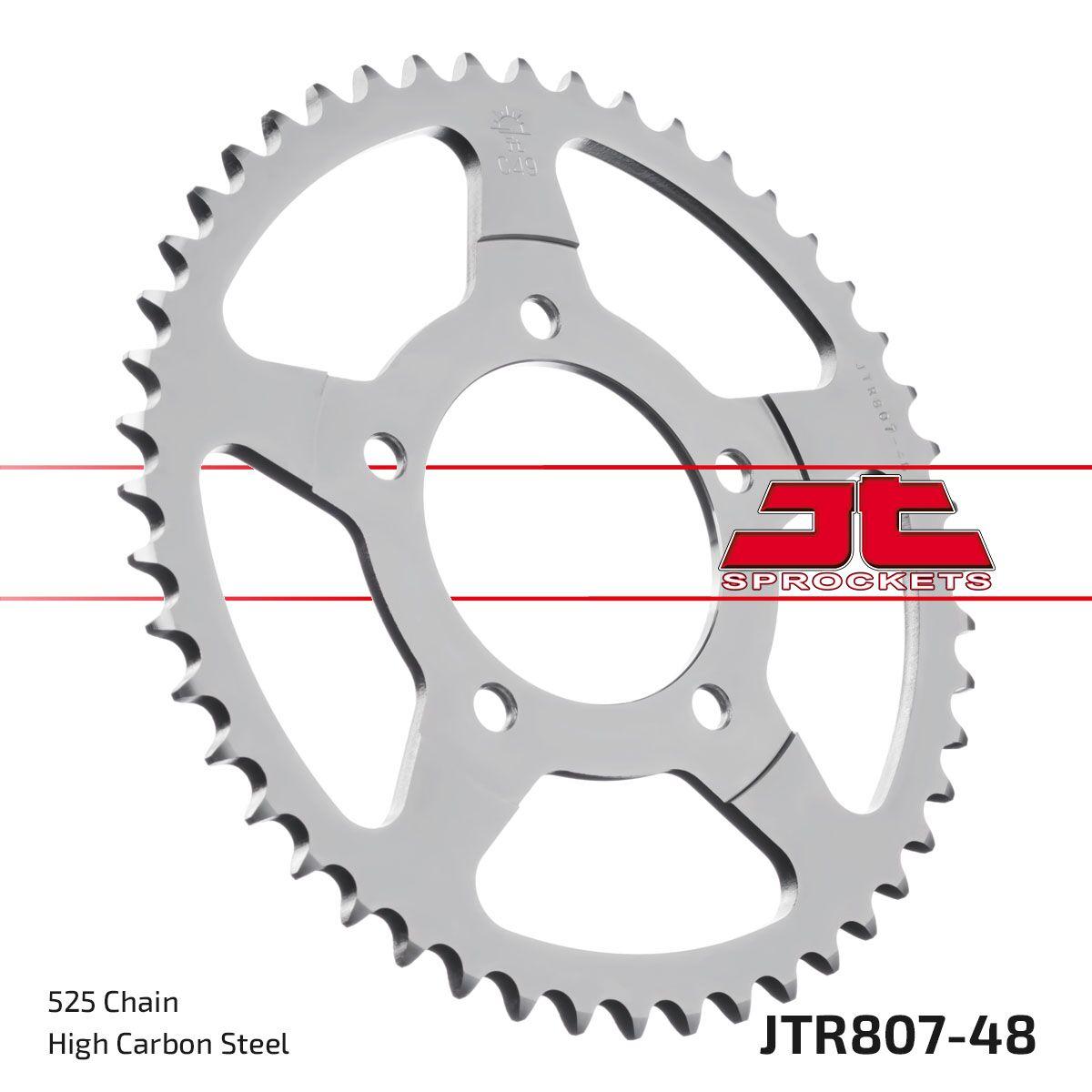 JTR807.48ZBK - JT Induction Hardened Sprocket For Suzuki GSF 400 1991-1994 Rear 48T - Black/Zinc