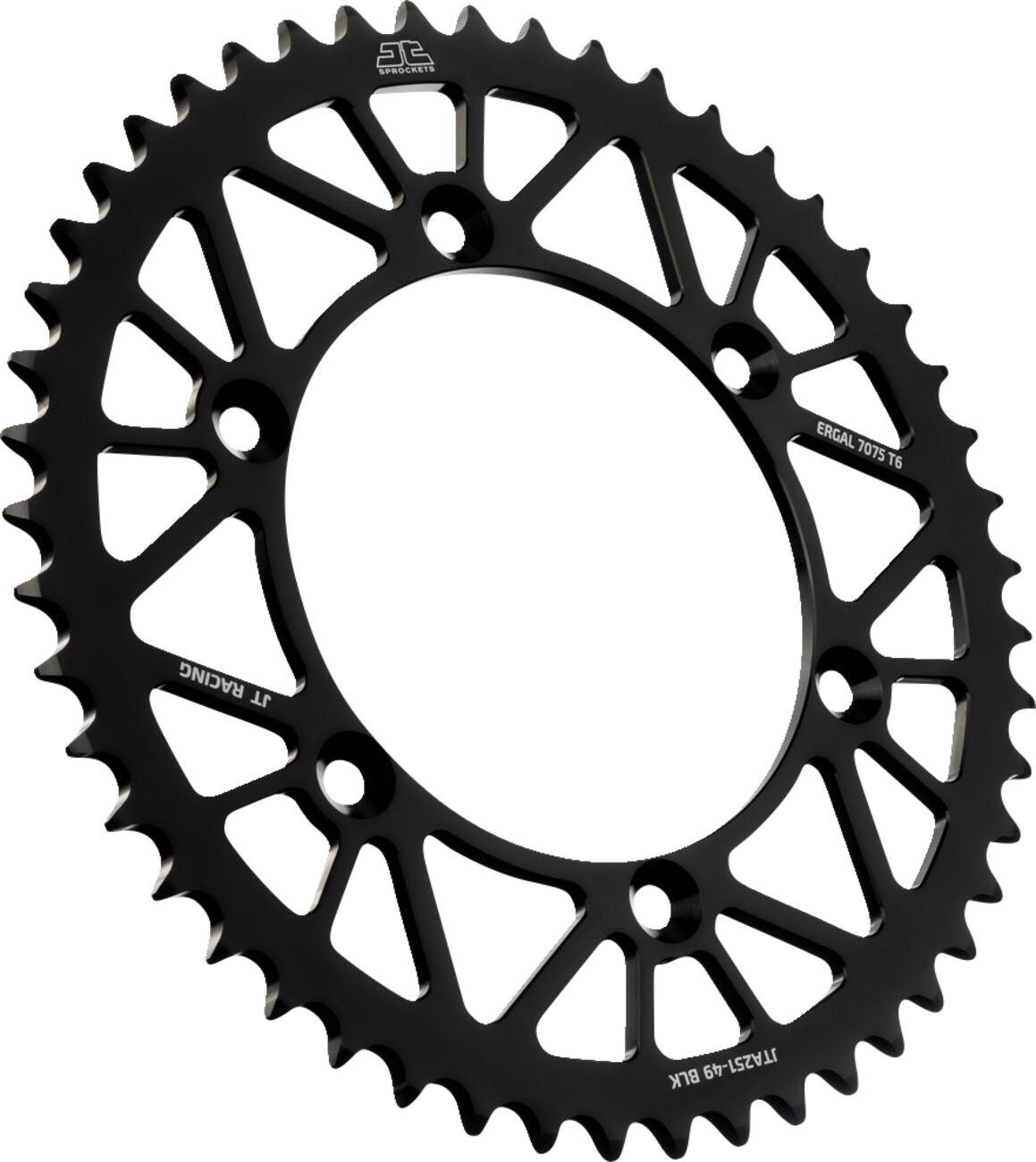 JTA251.49BLK - JT Aluminium Sprocket For Yamaha TTR230 2005-2026 Rear 49T - Black