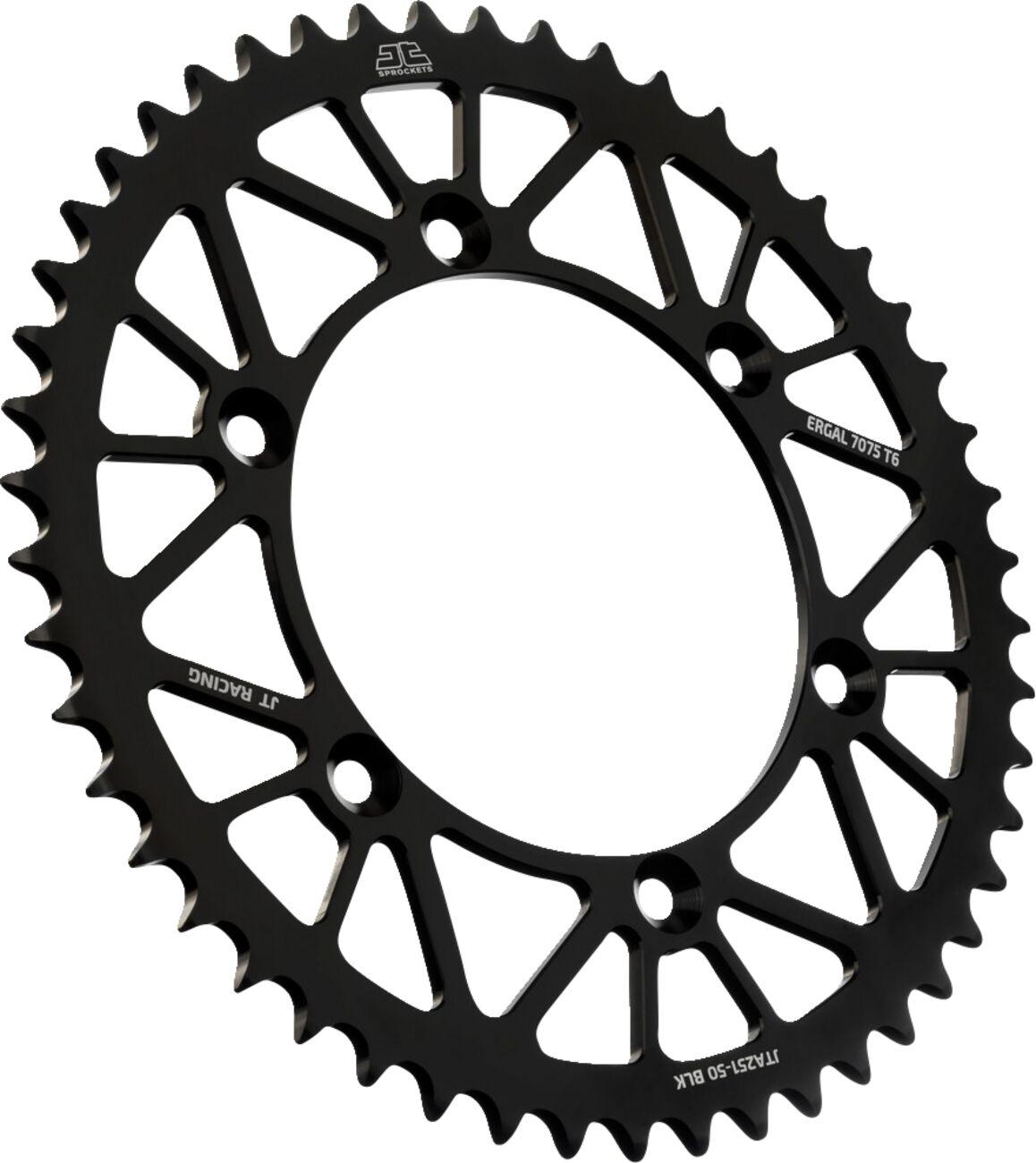 JTA251.50BLK - JT Aluminium Sprocket For Yamaha TTR230 2005-2026 Rear 50T - Black