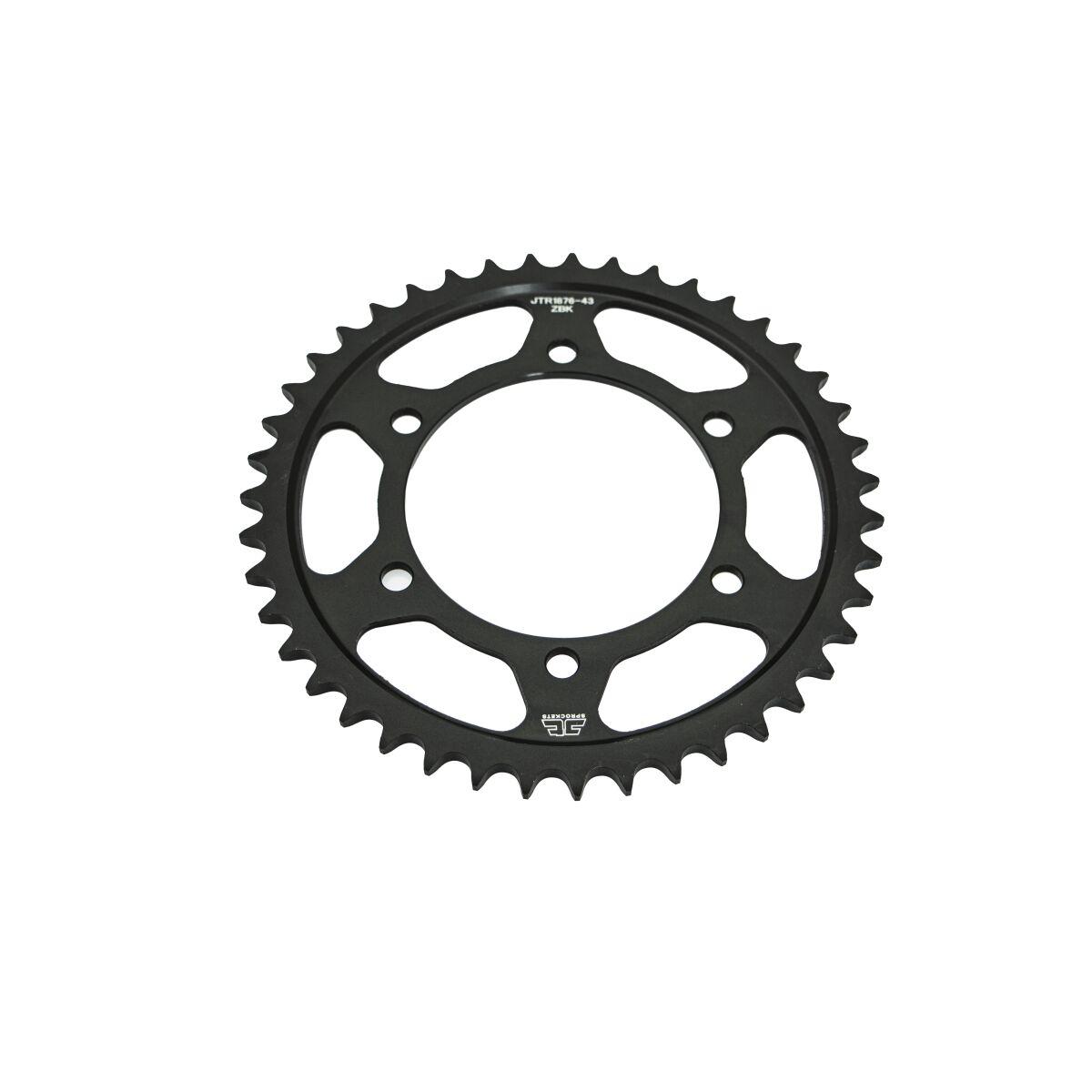 JTR1876.43ZBK - JT Steel Sprocket For Yamaha FJ-09 850 ABS 2015-2019 Rear 43T - Black