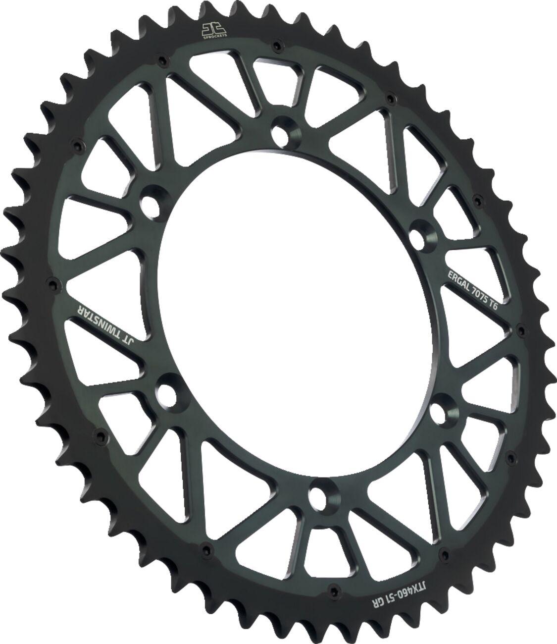 JTX460.51GR - JT Twinstar Sprocket For Kawasaki KDX175 1980-1982 Rear 51T - Graphite