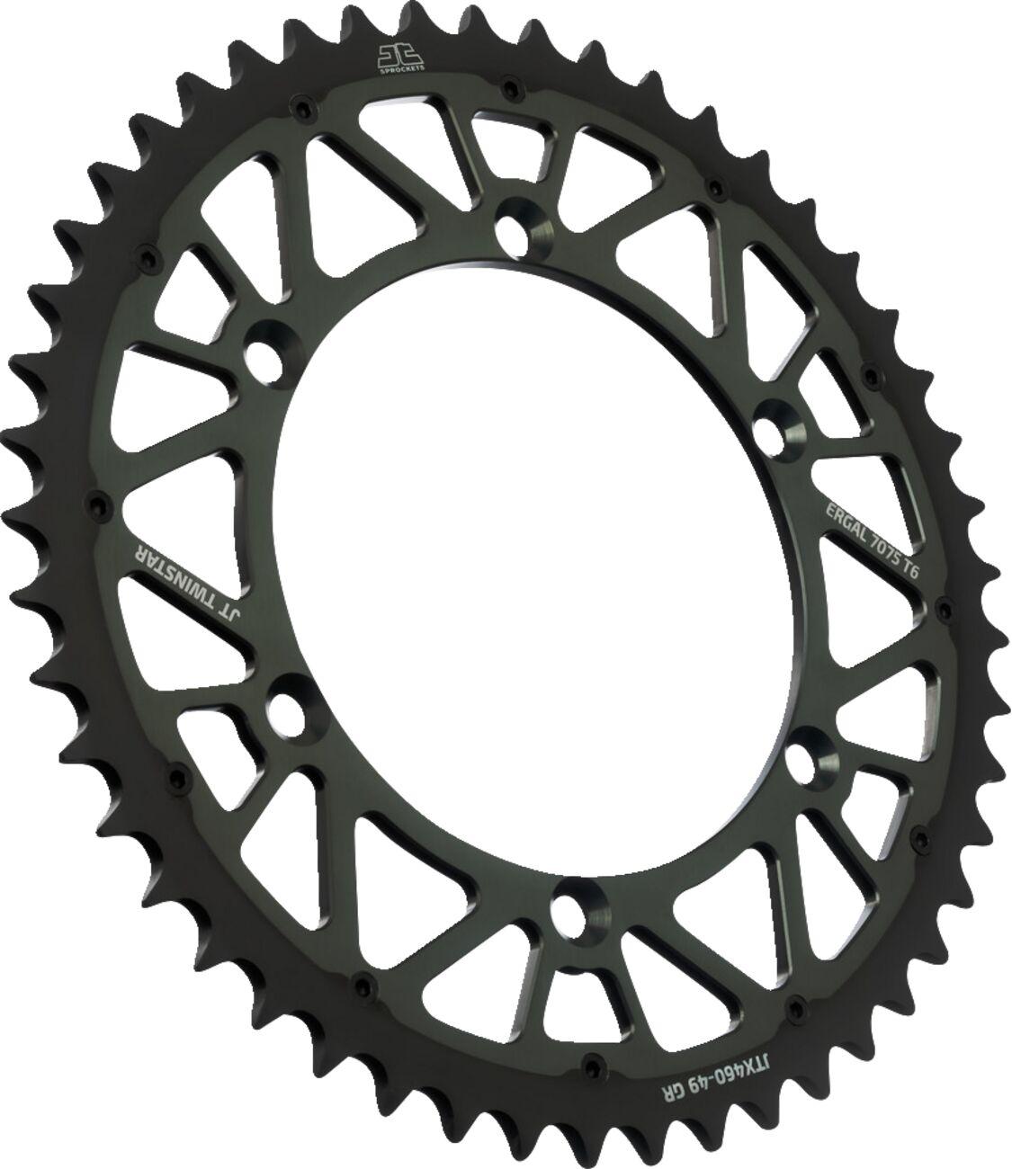 JTX460.49GR - JT Twinstar Sprocket For Kawasaki KDX175 1980-1982 Rear 49T - Graphite