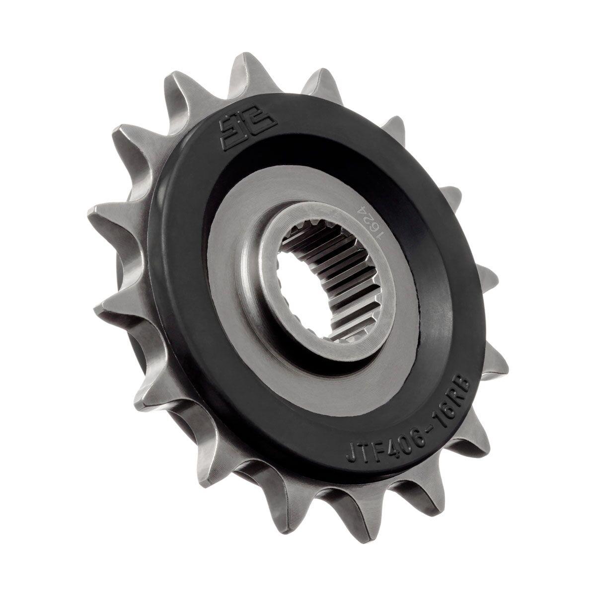 JTF406.16RB - JT Front Rubber Cushioned Sprocket For BMW G 310 GS ABS Front Black/Raw 16T