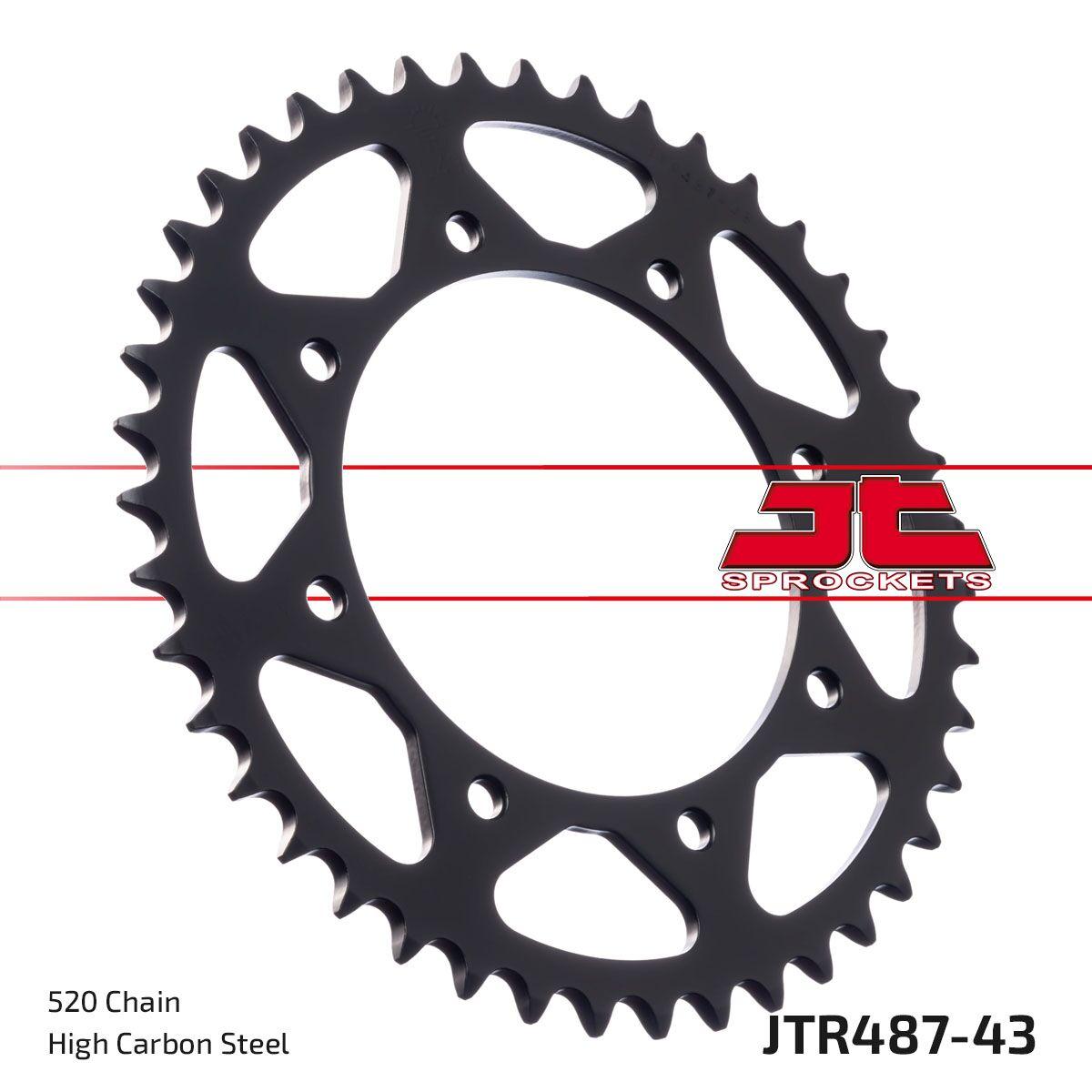 JTR487.43ZBK - JT Sprocket For Kawasaki BJ 250 1995-1999 Rear Black 43T