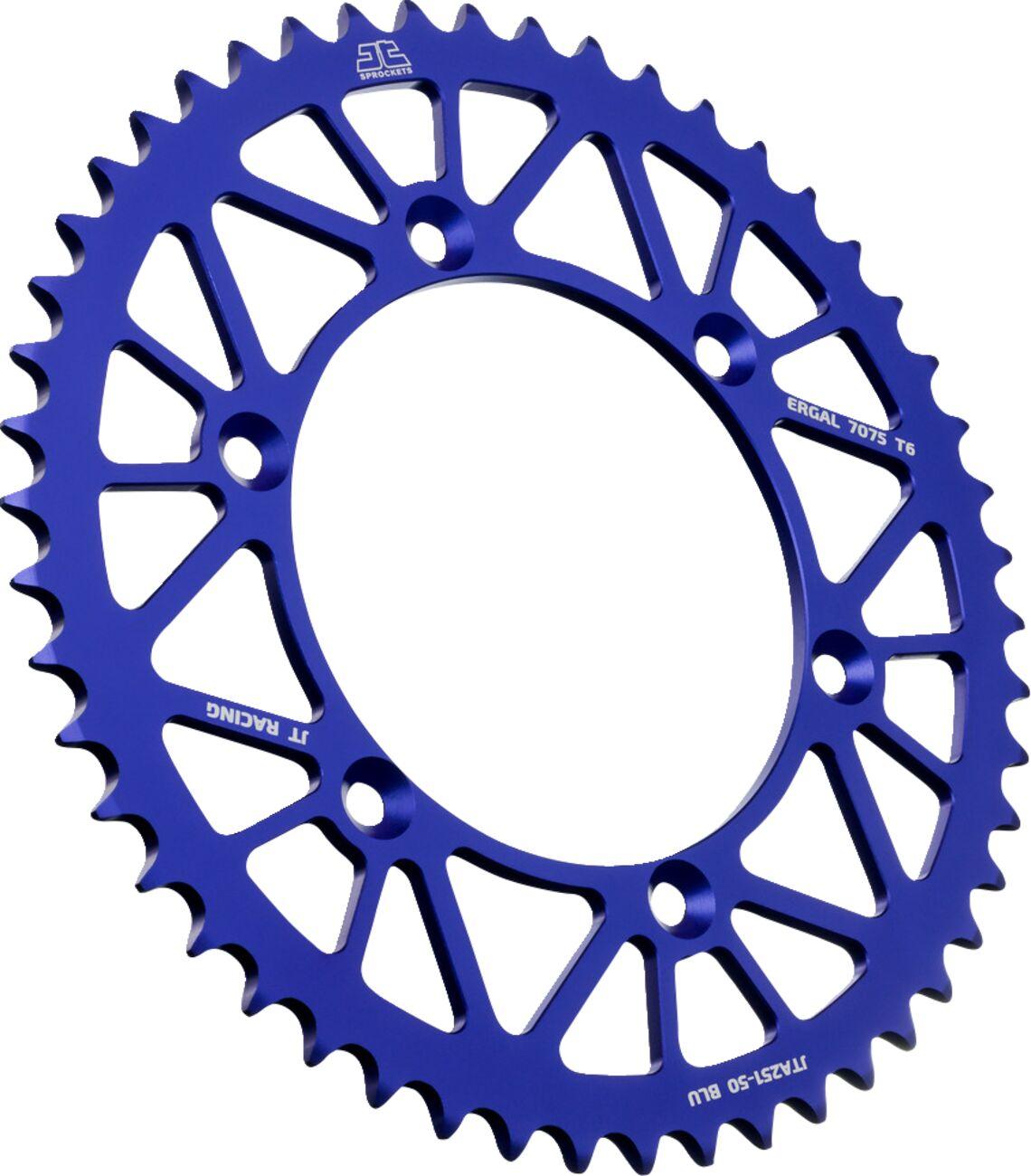 JTA251.50BLU - JT Aluminium Sprocket For Yamaha TTR230 2005-2026 Rear 50T - Blue
