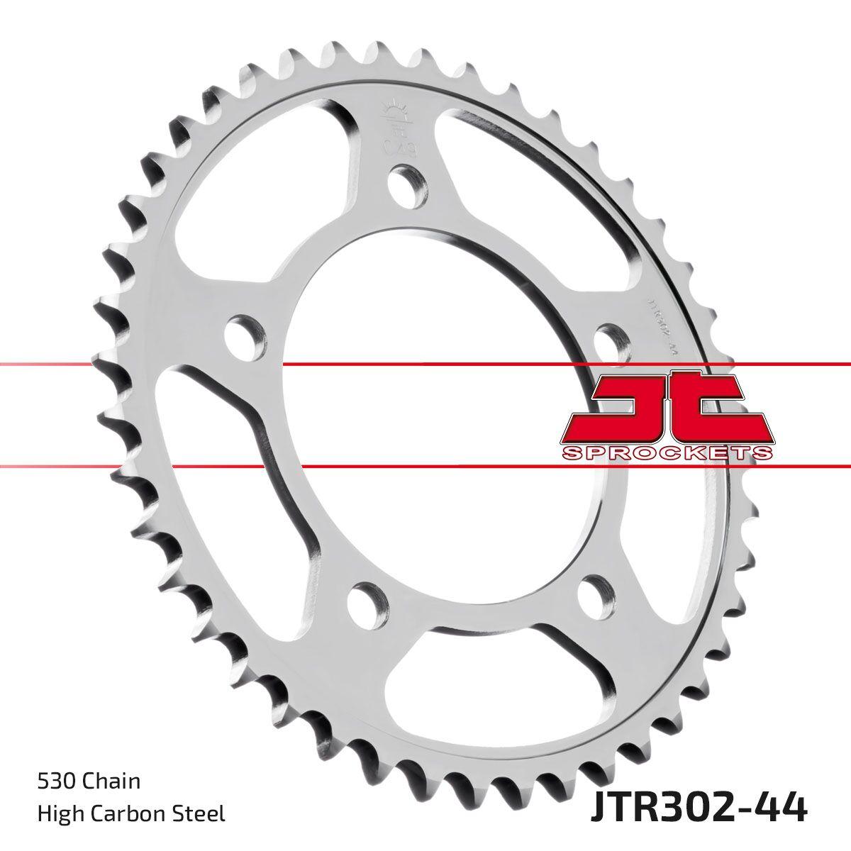 JTR302.44ZBK - JT Induction Hardened Sprocket For Honda CB 1100 2013-2014 Rear Black/Zinc 44T