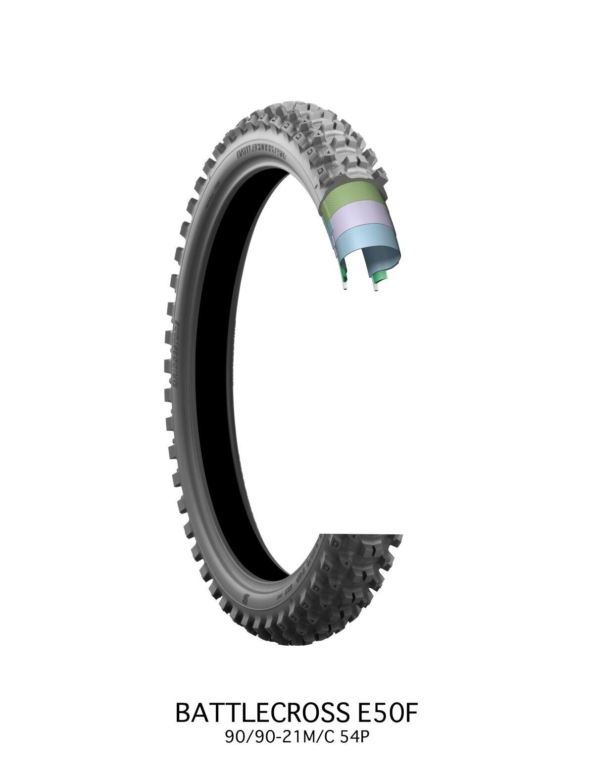 19882 - Bridgestone Battlecross E50 Front Tyre 54P 90/90-21"