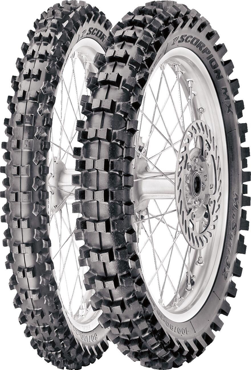 Pirelli 4024400 - Scorpion Mx32 Mid Soft Front Tyre Blackwall 57M 70/100-17"