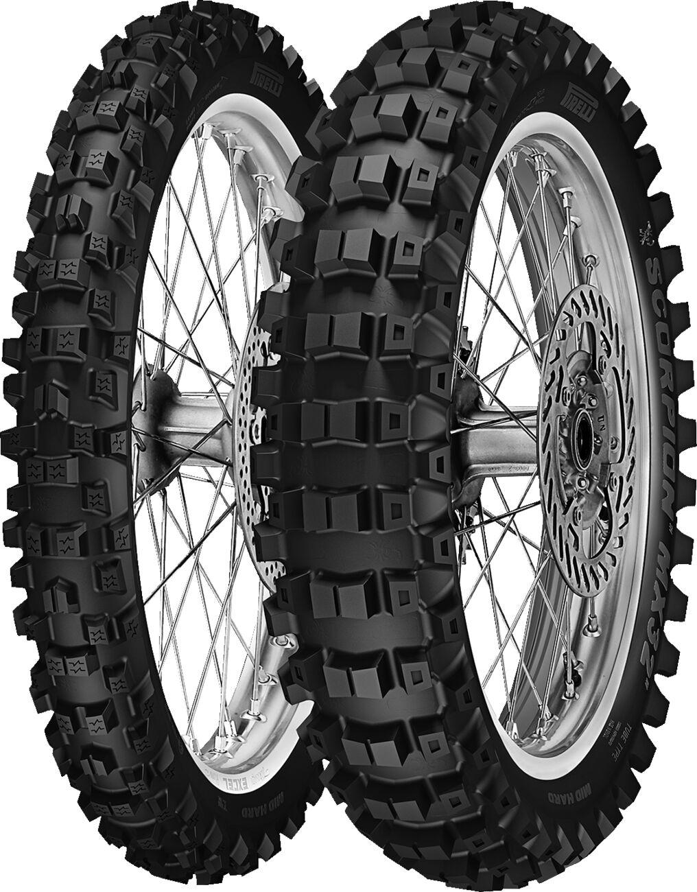 Pirelli 3842800 - Scorpion Mx32 Mid Hard Rear Tyre Blackwall 51M 120/80-19"