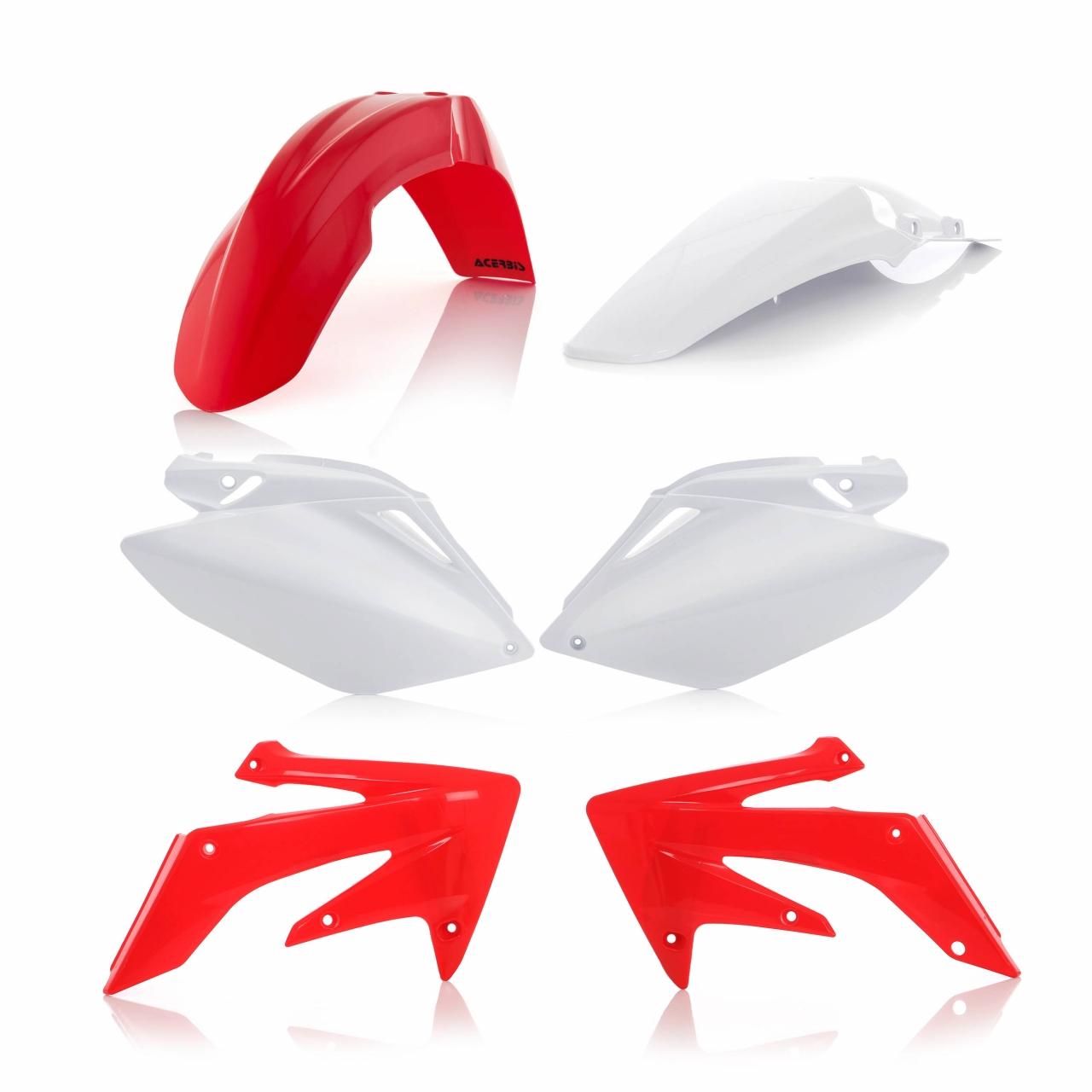Acerbis Red/White 0009177.553.009 - Standard Plastics Kit - Honda Crf250r 2006-09 - Oem '09 ()