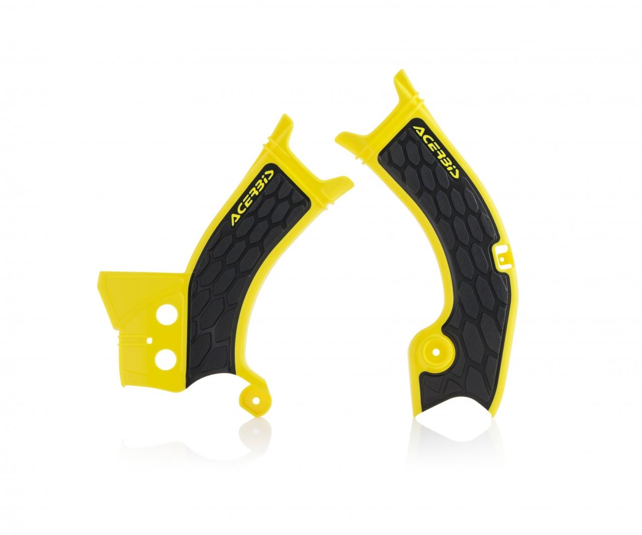 Acerbis Yellow/Black 0023070.279 - X-Grip Frame Guards - Suzuki Rmz250 2019-23, Rmz450 2018-23