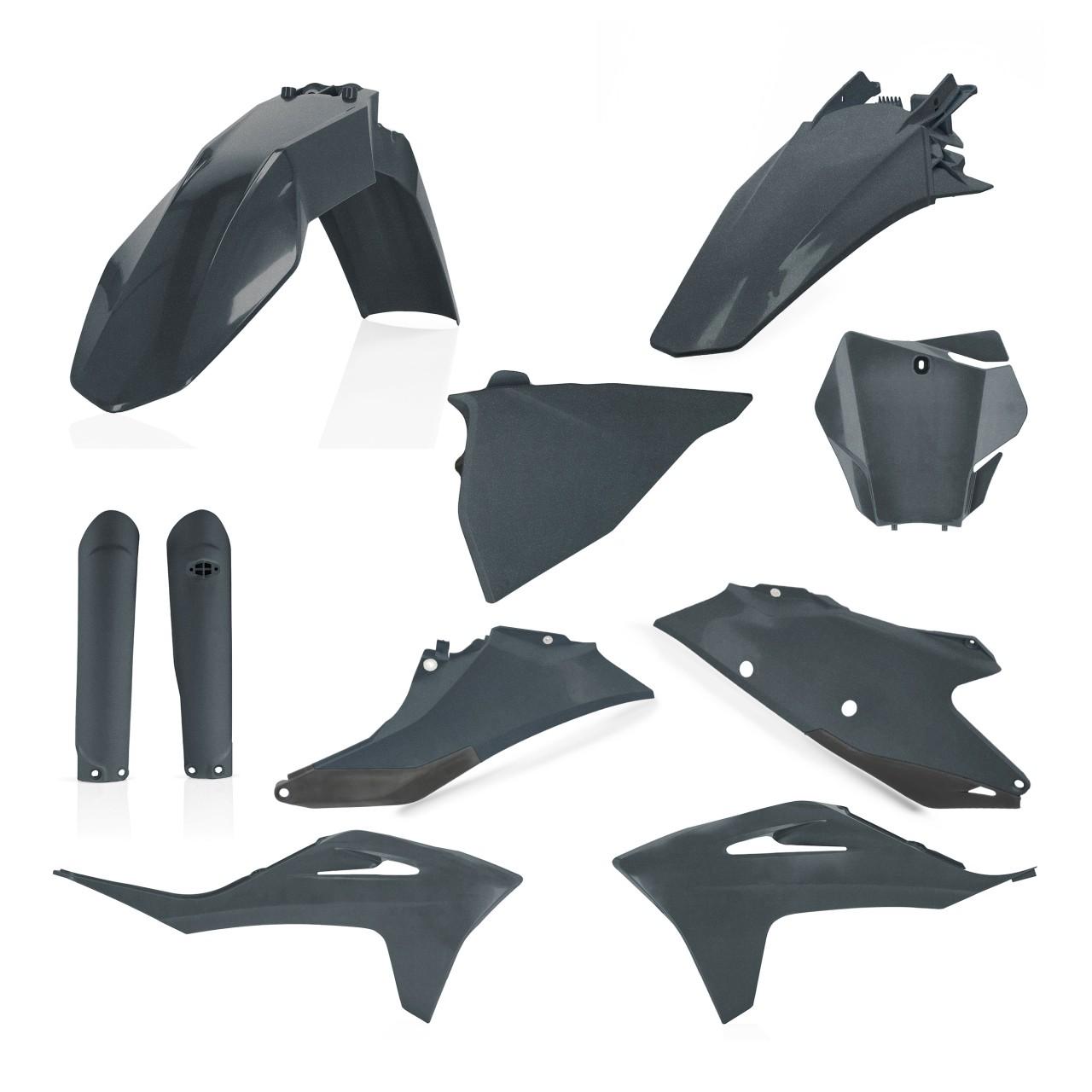 0024631.072 - Acerbis Full Plastics Kit - Gas Gas MC125 & MC250F 2021-2023, MC250 & MC350F 2022-2023 - Metallic Grey